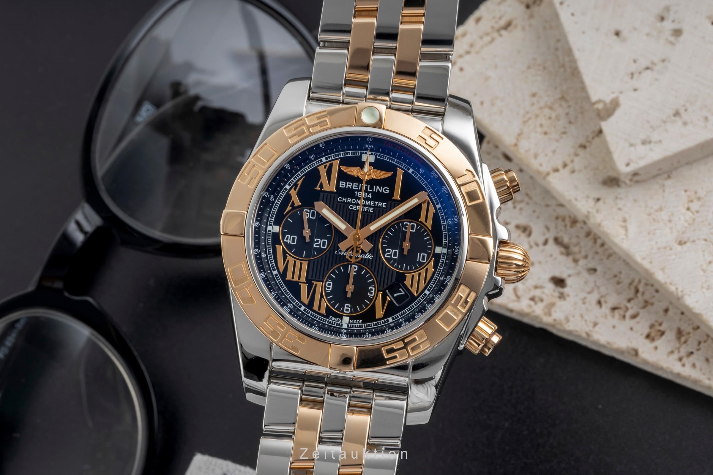 Breitling Chronomat 44 chronographe acier / or  automatique montre pour hommes CB011012/B957  [2604424]