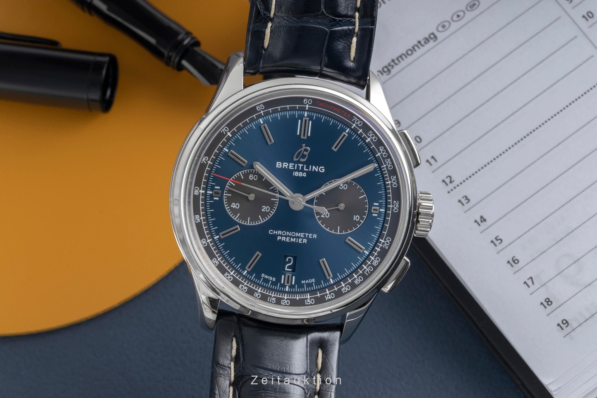 Breitling Premier chronograph steel automatic men's watch AB0118A61C1A1 LP: 9350EUR  [2604427]