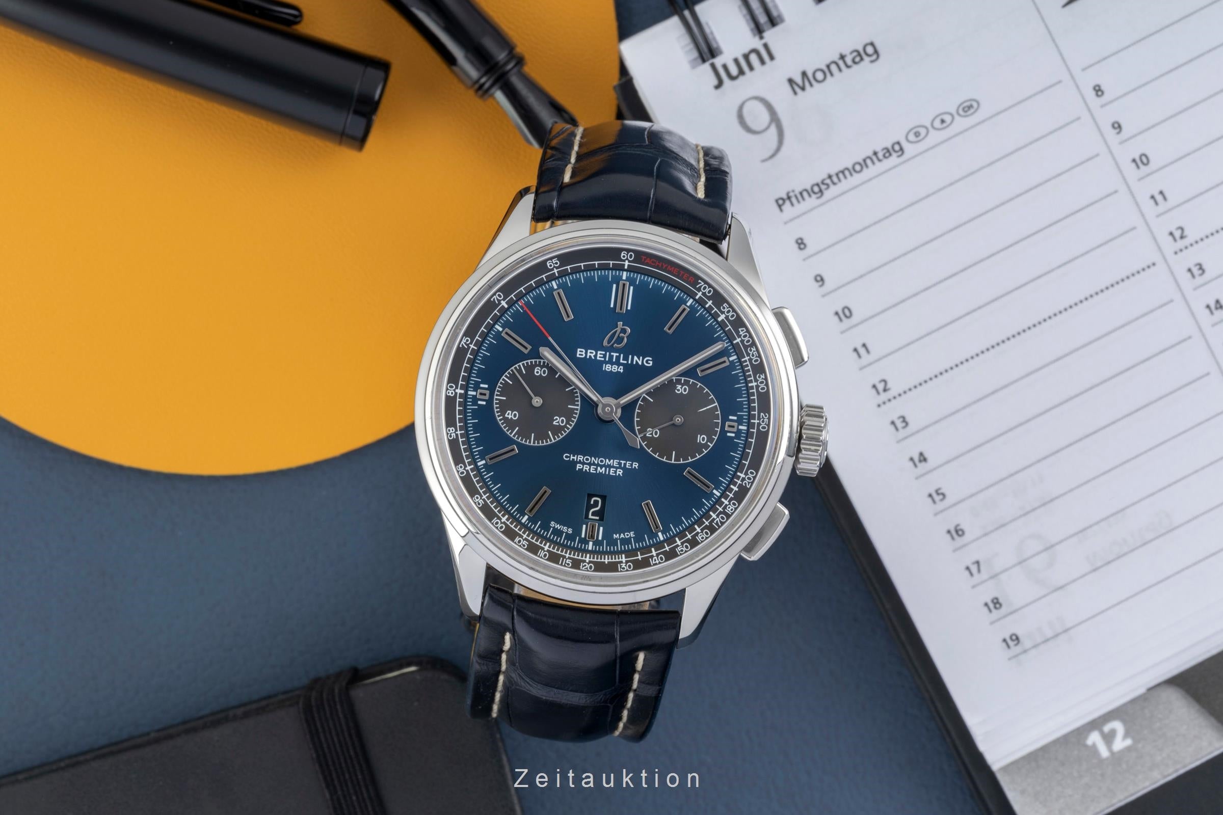 Breitling Premier chronograph steel automatic men's watch AB0118A61C1A1 LP: 9350EUR  [2604427]