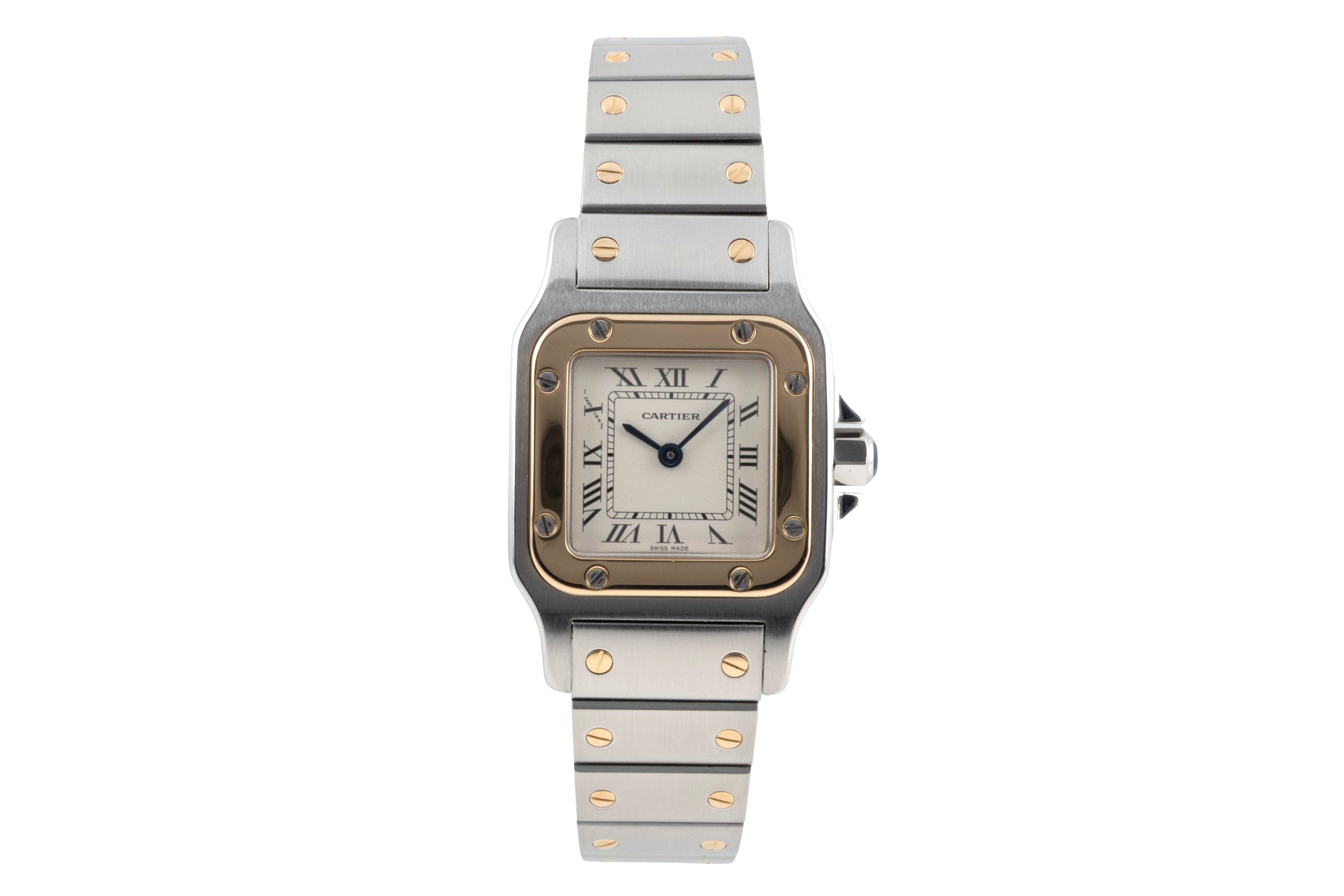 Cartier Santos steel / gold quartz women's watch W20012C4  [2604428]
