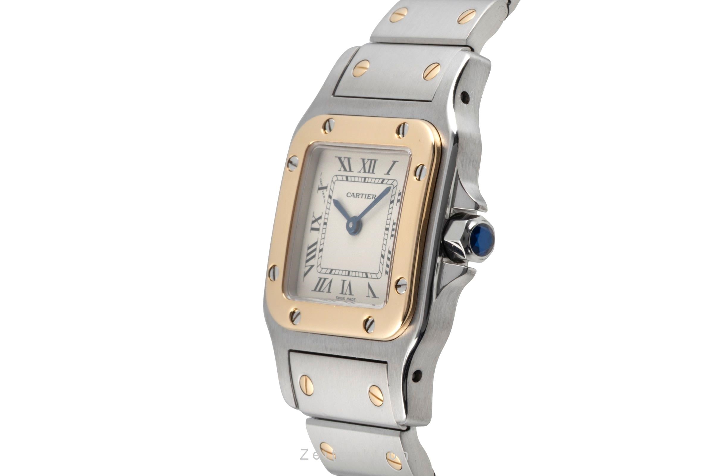 Cartier Santos Galbee Lady Stahl / Gold Saphirglas Ref. W20012C4  [2604428]