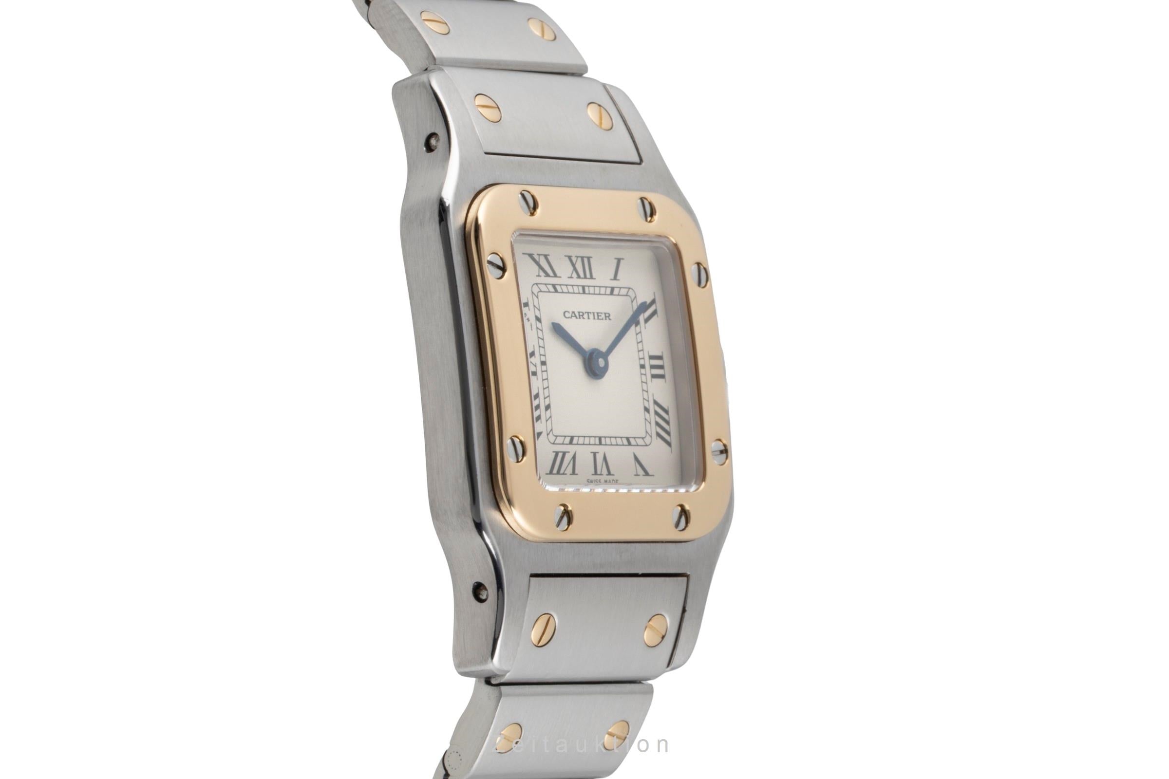 Cartier Santos Galbee Lady Stahl / Gold Saphirglas Ref. W20012C4  [2604428]