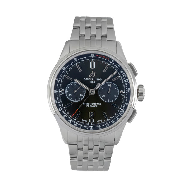 Breitling Premier chronograph steel automatic men's watch AB0118A11L1A1 LP: 9550EUR  [2604437]