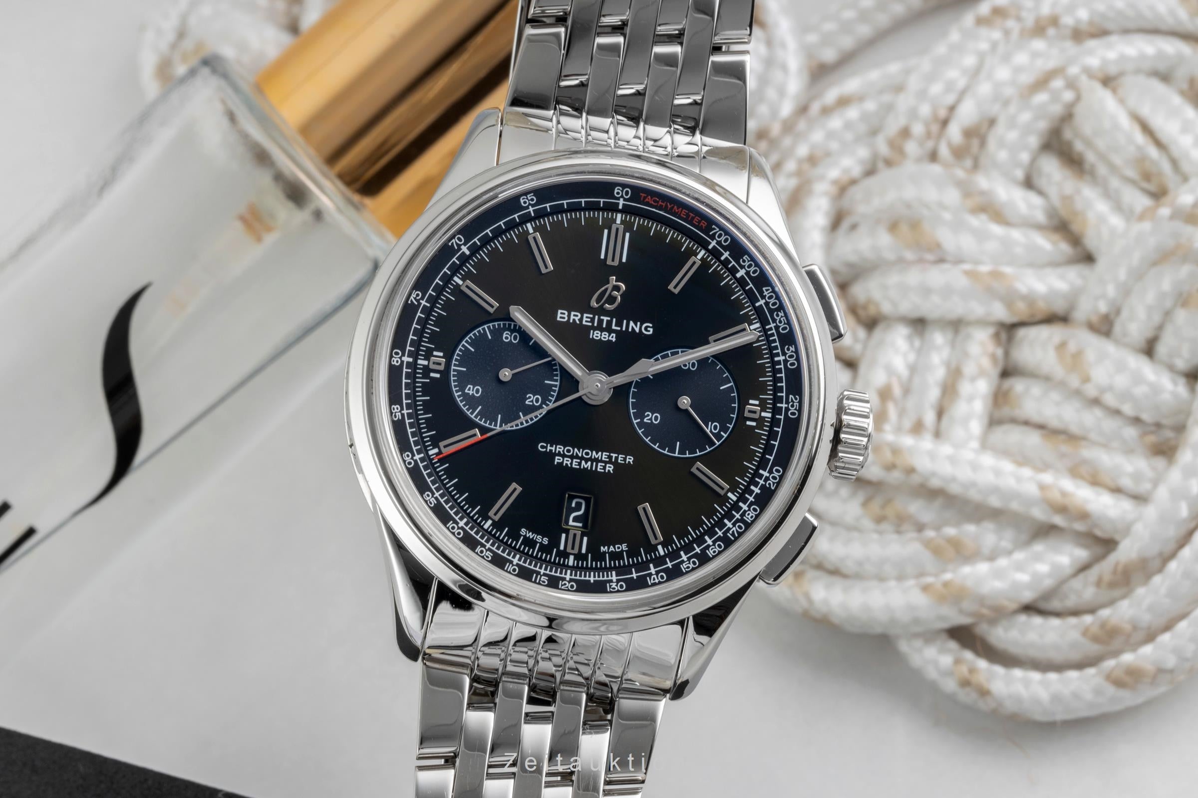 Breitling Premier chronograph steel automatic men's watch AB0118A11L1A1 LP: 9550EUR  [2604437]
