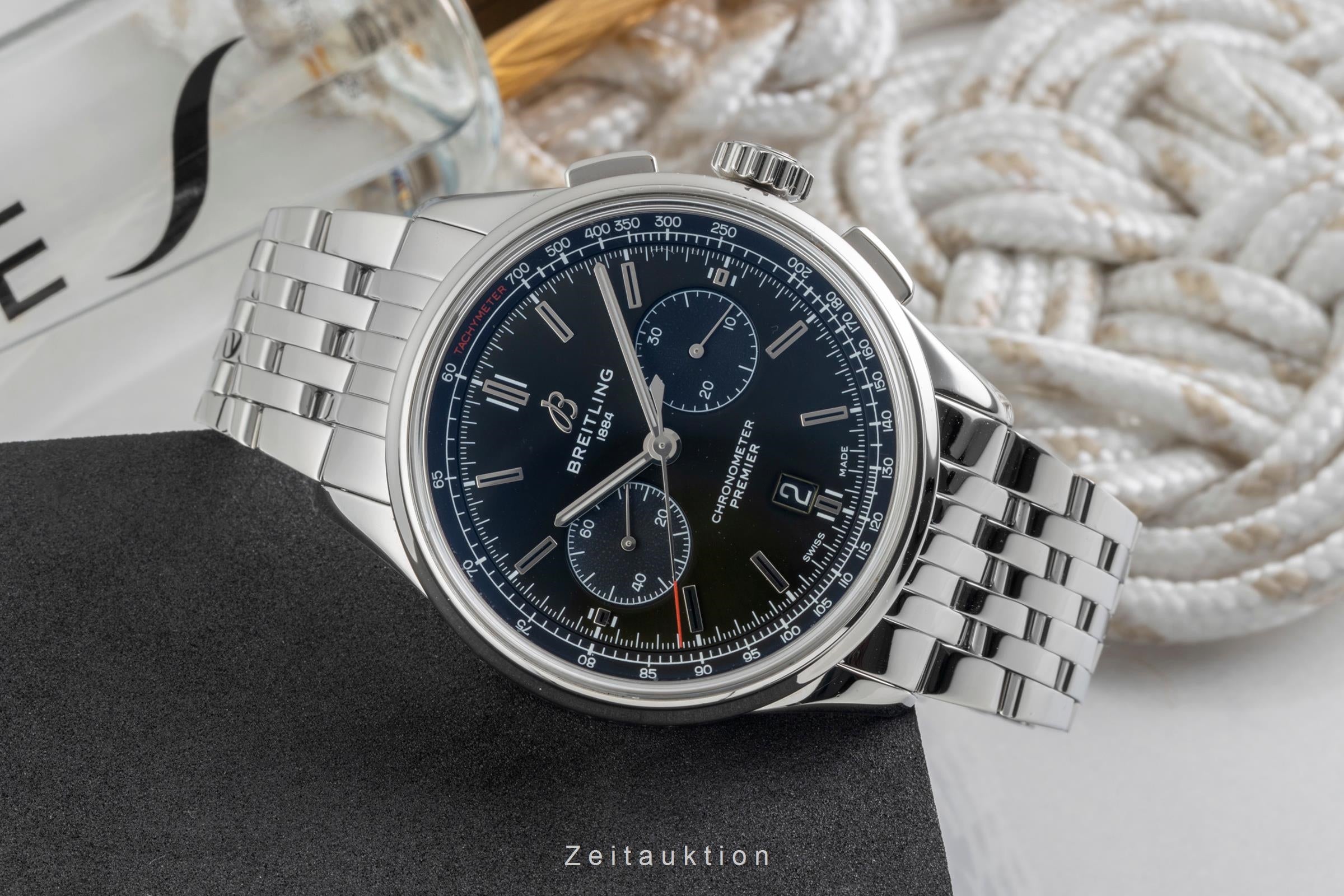 Breitling Premier chronograph steel automatic men's watch AB0118A11L1A1 LP: 9550EUR  [2604437]
