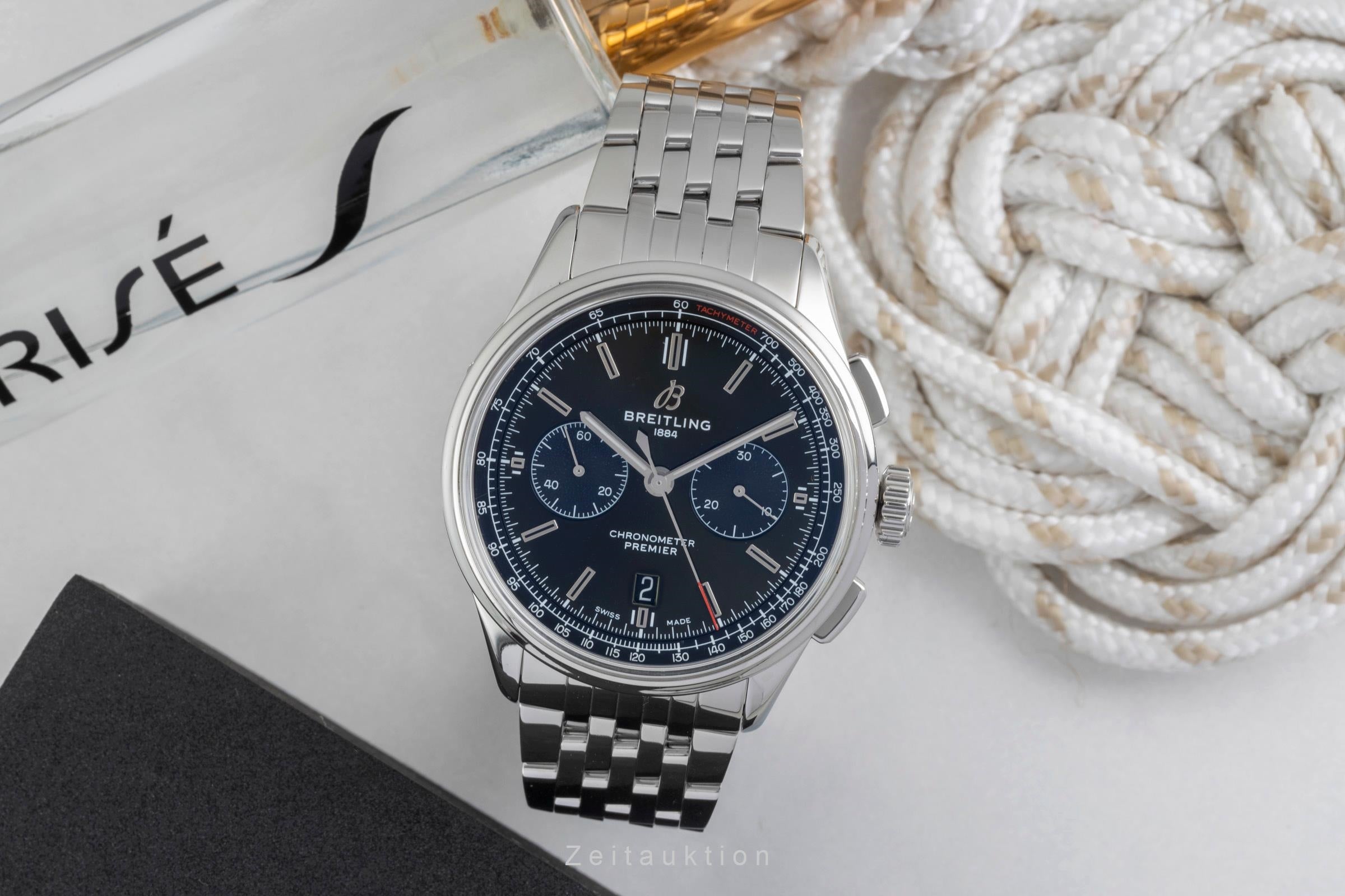 Breitling Premier chronograph steel automatic men's watch AB0118A11L1A1 LP: 9550EUR  [2604437]