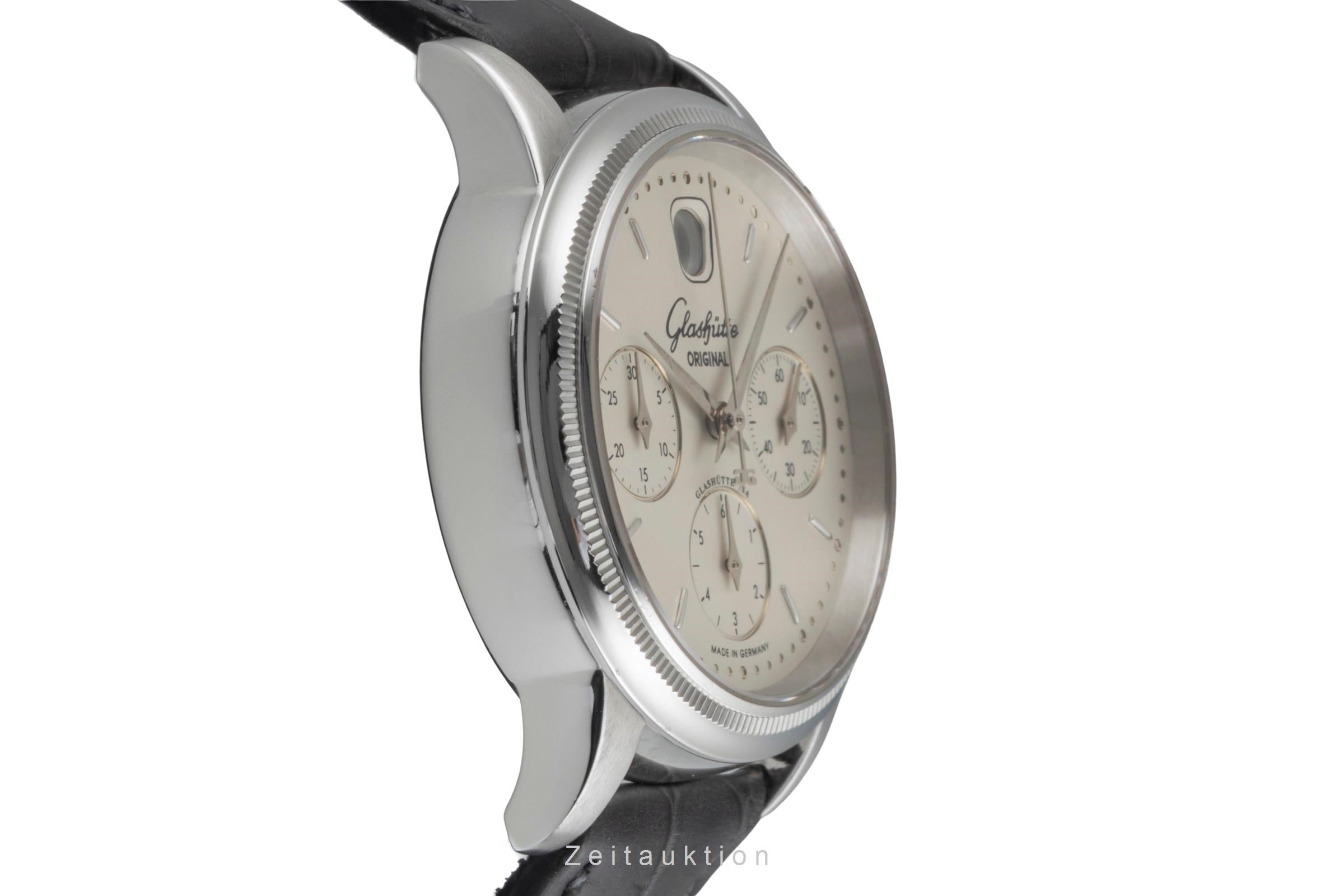 Glashütte Senator chronograph steel automatic men's watch 39-32-03-03-04 LP: 14900EUR  [2604443]
