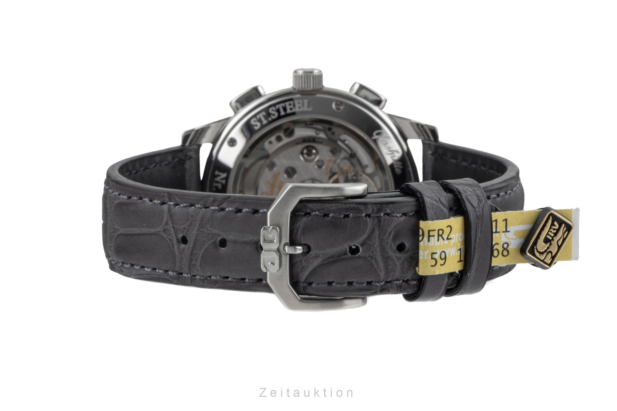 Glashütte Senator chronograph steel automatic men's watch 39-32-03-03-04 LP: 14900EUR  [2604443]