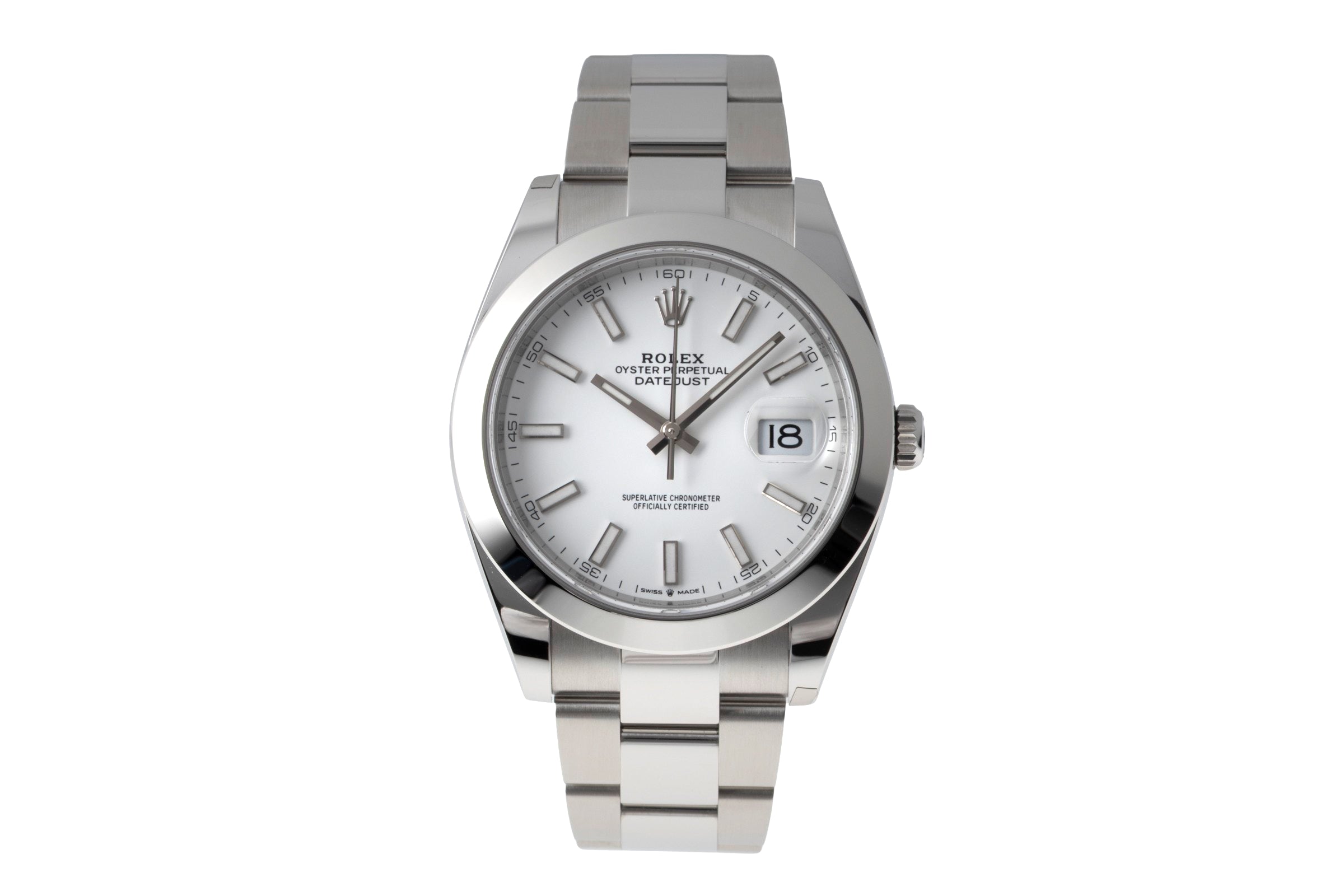 Rolex Datejust 41 White Dial Stahl Automatik Herrenuhr Ref. 126300 B&P 2026 [2604446]