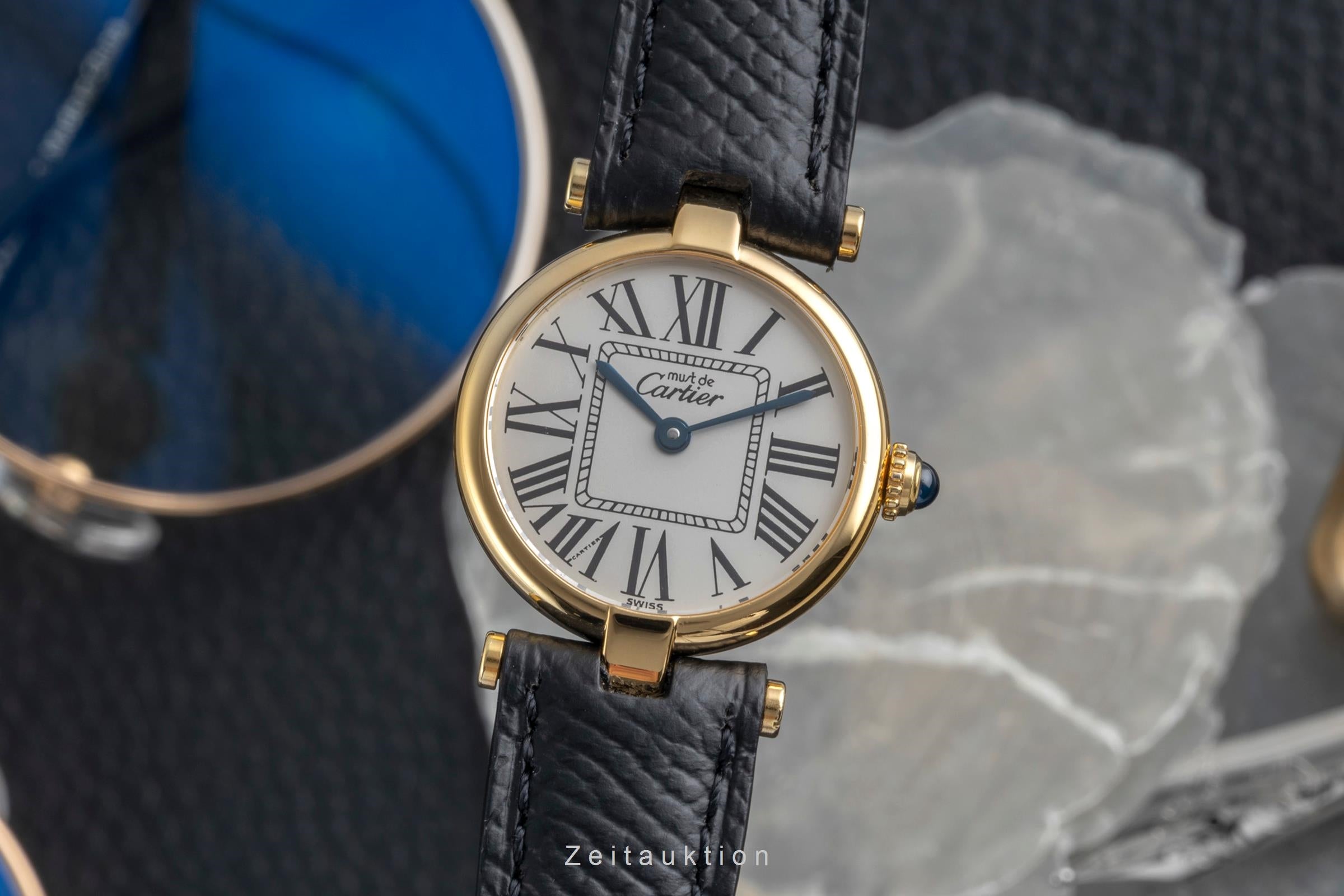 Cartier Vendome silver-gilt quartz women's watch 590004  [2604451]