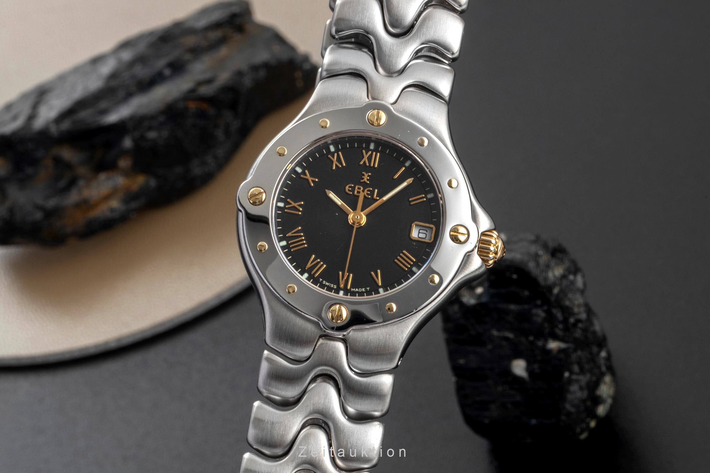 Ebel Sportwave Stahl / Gold Damenuhr Datum Ref. E6087621 Box [2604452]