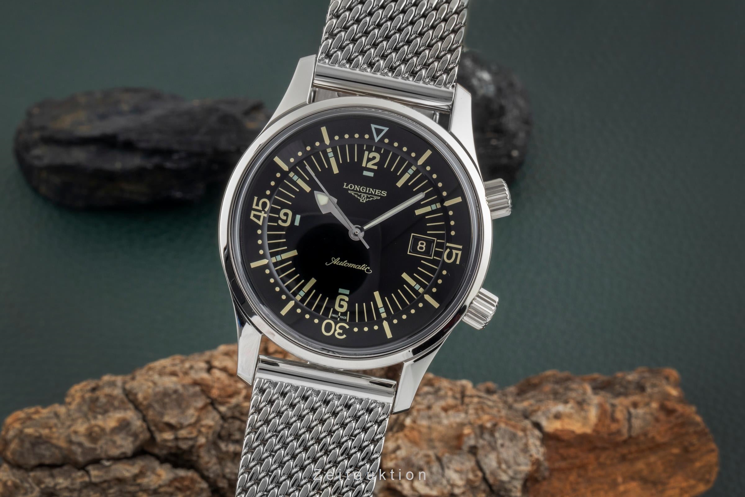Longines Legend Diver acero automático reloj para caballeros L3.674.4.50.6 LP: 3950EUR  [2604455]