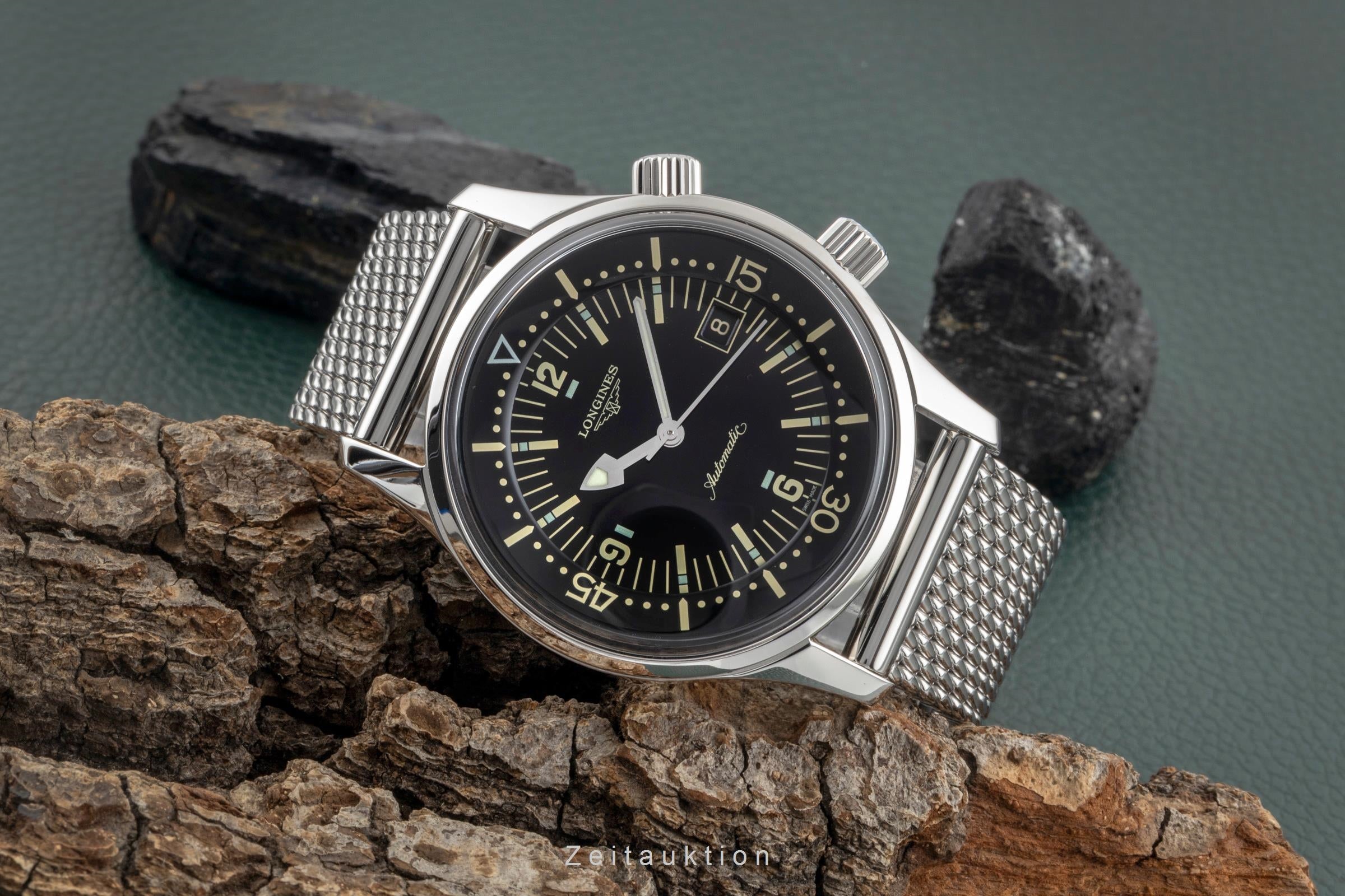Longines Legend Diver acero automático reloj para caballeros L3.674.4.50.6 LP: 3950EUR  [2604455]
