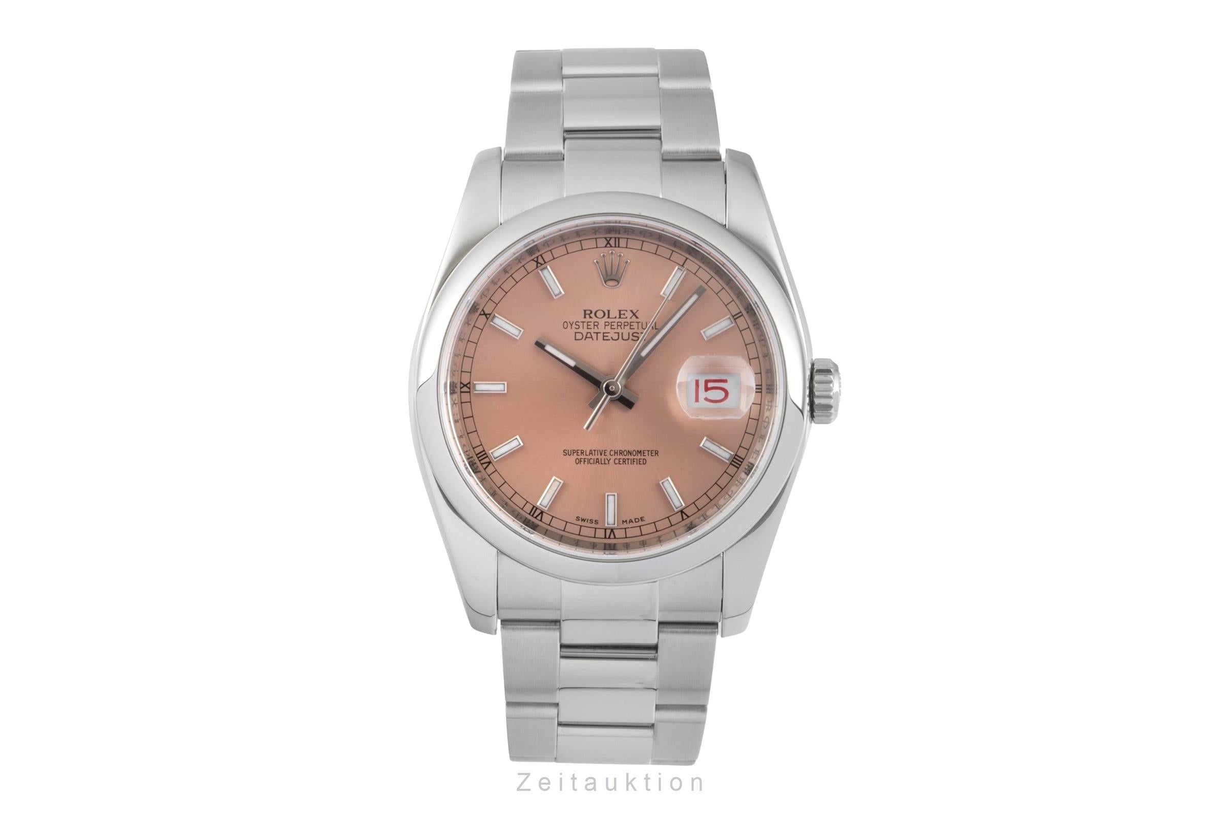 Rolex Datejust 36 Pink Dial Edelstahl Automatik Herrenuhr Ref. 116200 Z-Serie [2604458]