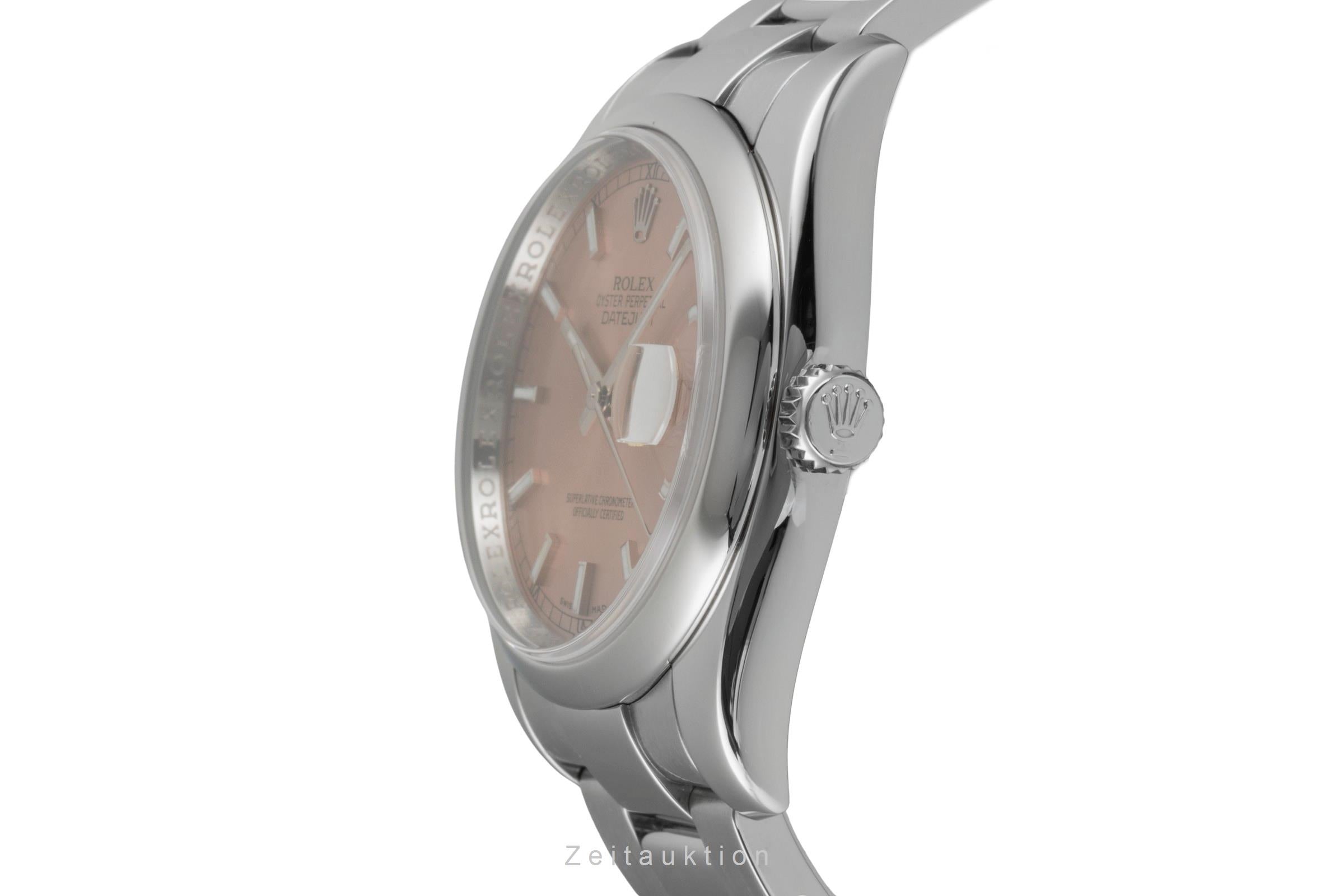 Rolex Datejust 36 Pink Dial Edelstahl Automatik Herrenuhr Ref. 116200 Z-Serie [2604458]