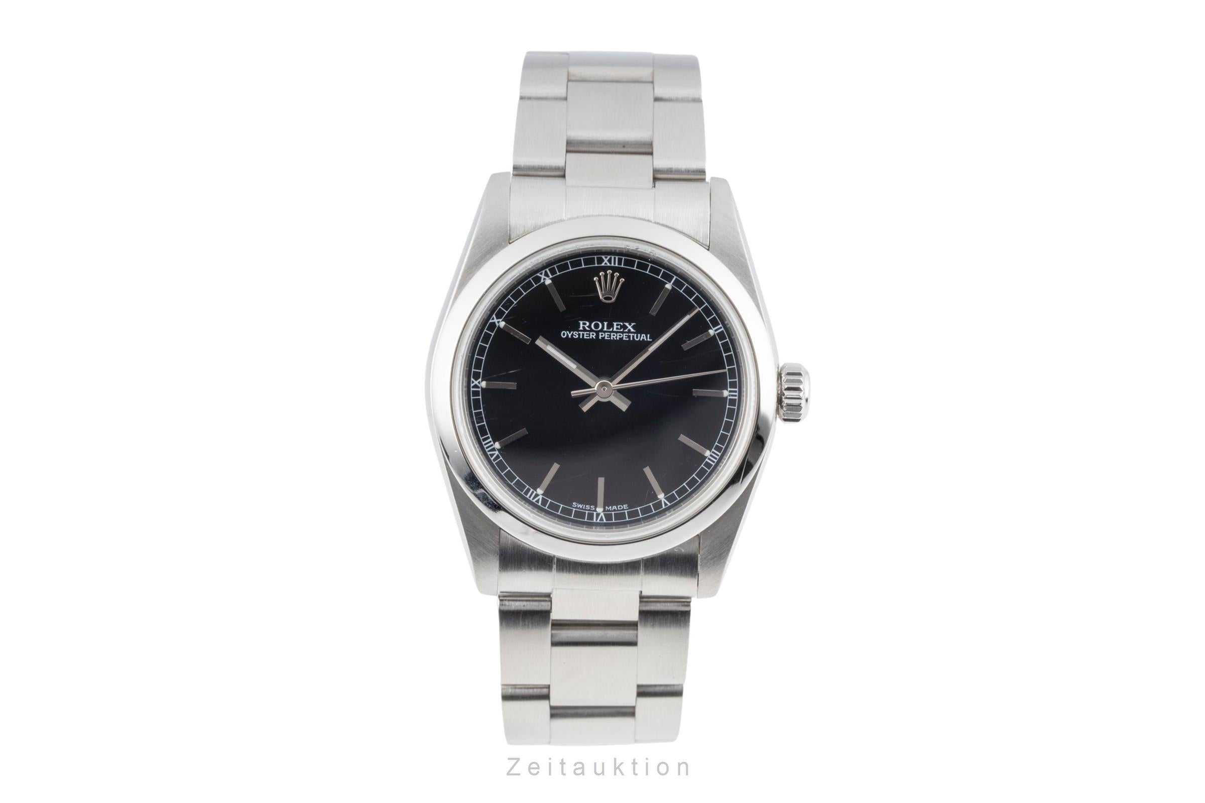 Rolex Oyster Perpetual 31 Black Dial Edelstahl Automatik Damenuhr Ref. 77080 [2604464]