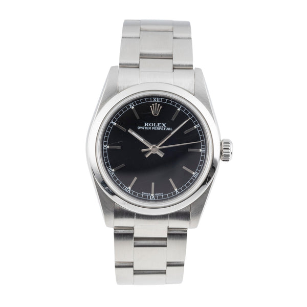 Rolex Oyster Perpetual 31 Black Dial Edelstahl Automatik Damenuhr Ref. 77080 [2604464]