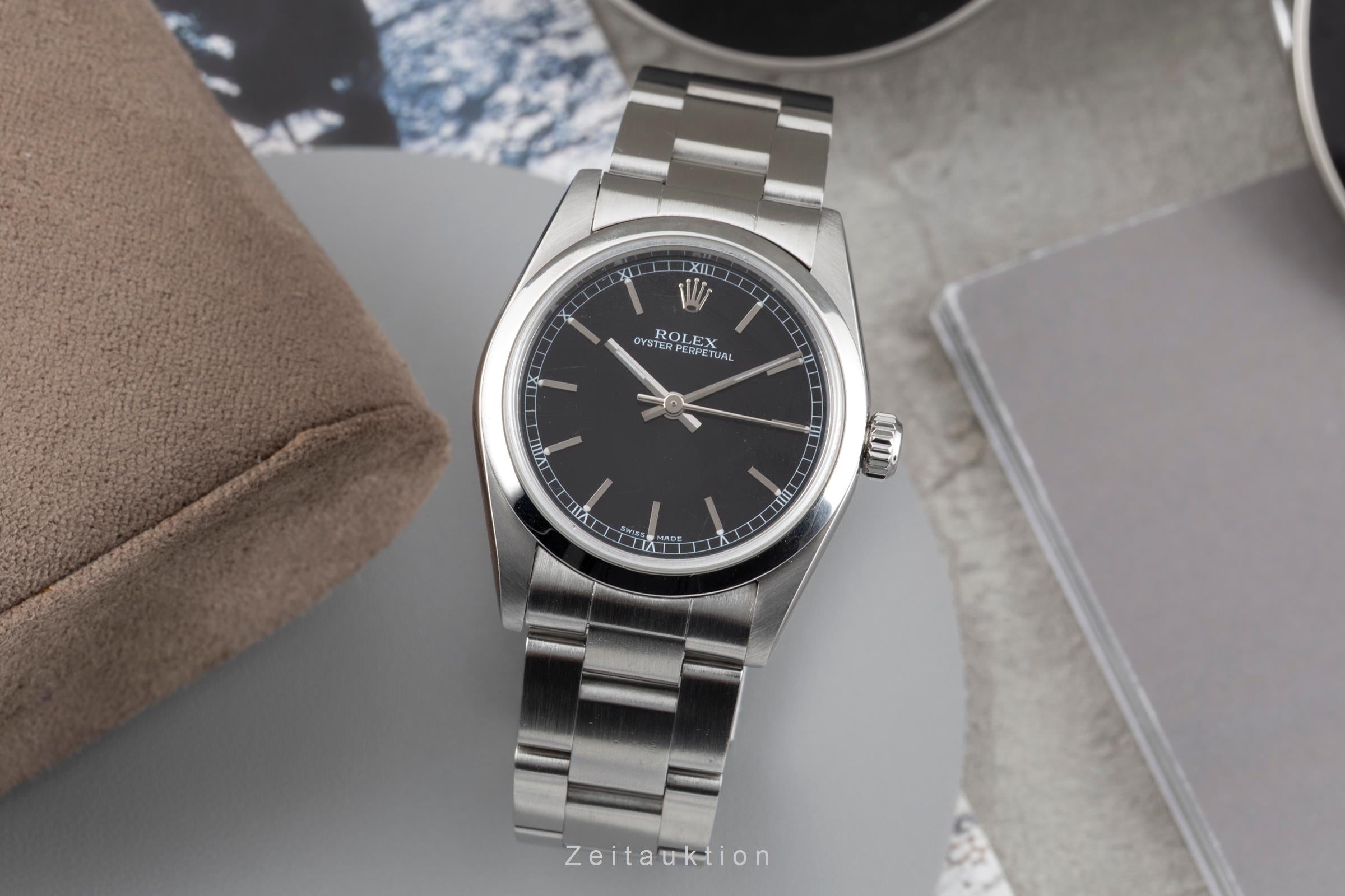 Rolex Oyster Perpetual 31 Black Dial Edelstahl Automatik Damenuhr Ref. 77080 [2604464]