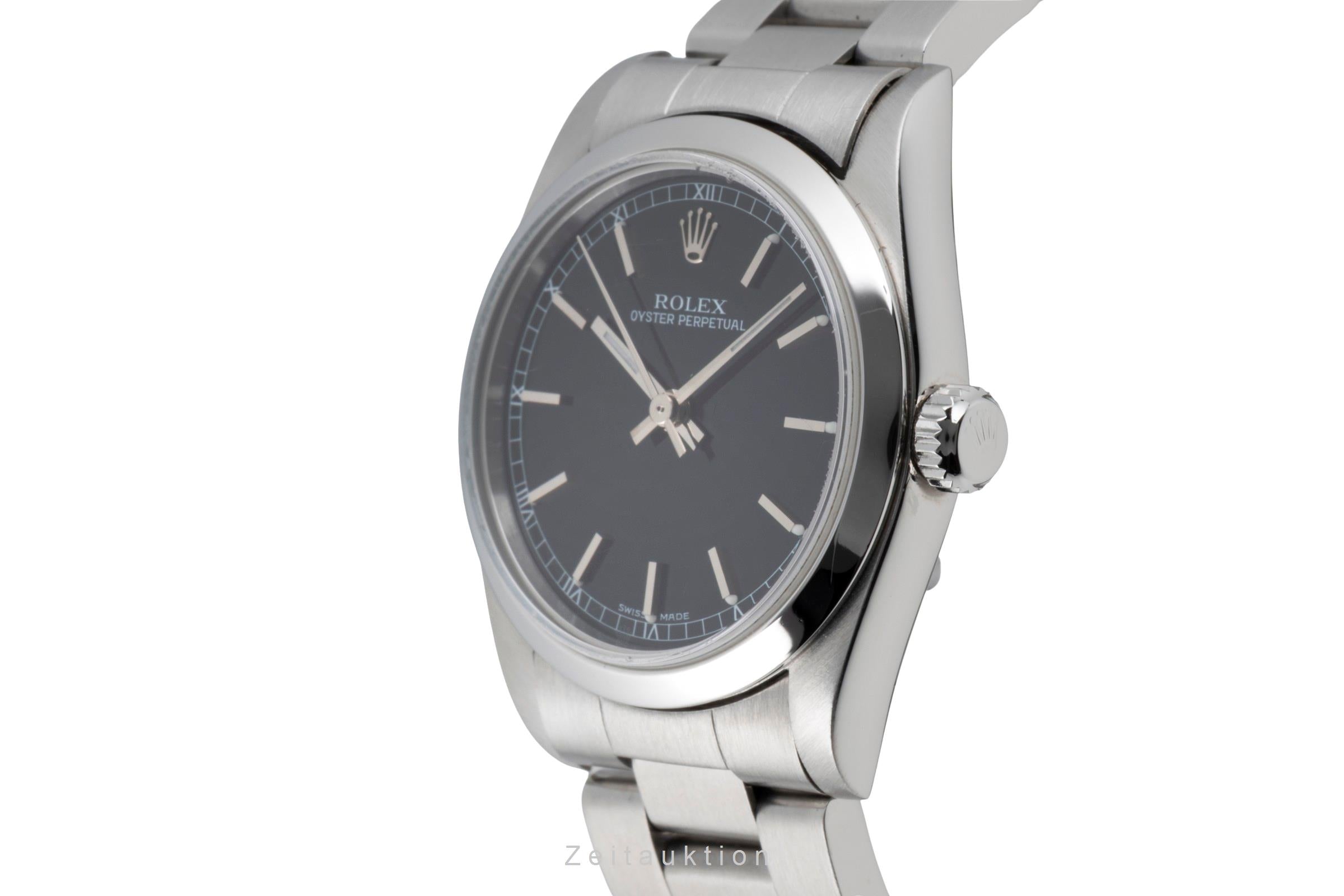 Rolex Oyster Perpetual 31 Black Dial Edelstahl Automatik Damenuhr Ref. 77080 [2604464]