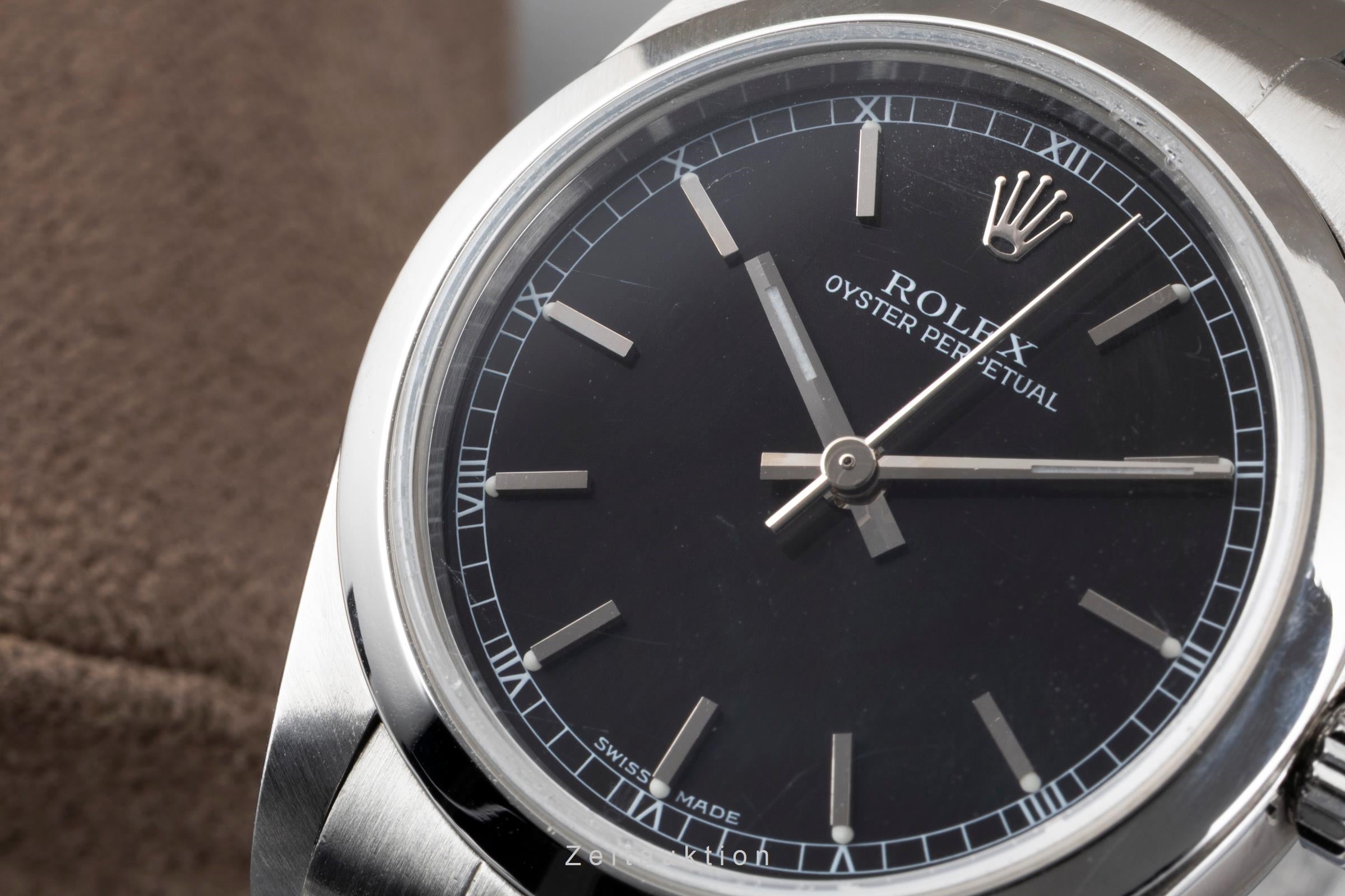 Rolex Oyster Perpetual 31 Black Dial Edelstahl Automatik Damenuhr Ref. 77080 [2604464]