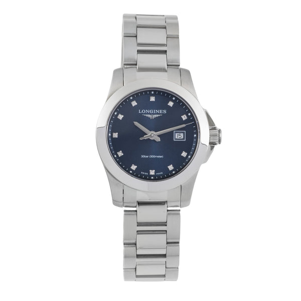 Longines Conquest acier quartz montre pour femmes L3.376.4.97.6 LP: 1500EUR  [2604466]