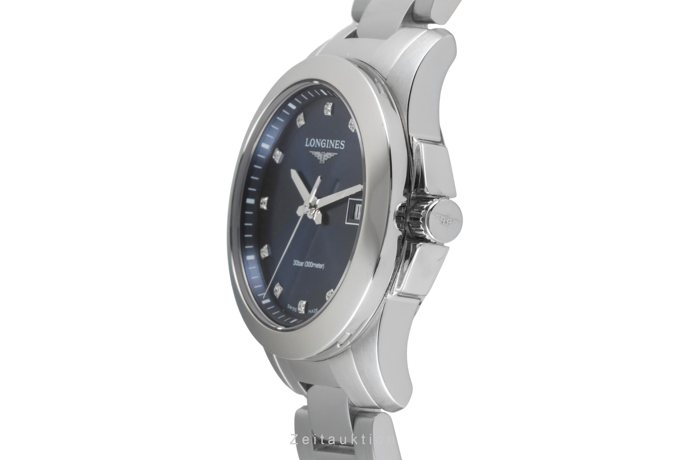 Longines Conquest acier quartz montre pour femmes L3.376.4.97.6 LP: 1500EUR  [2604466]