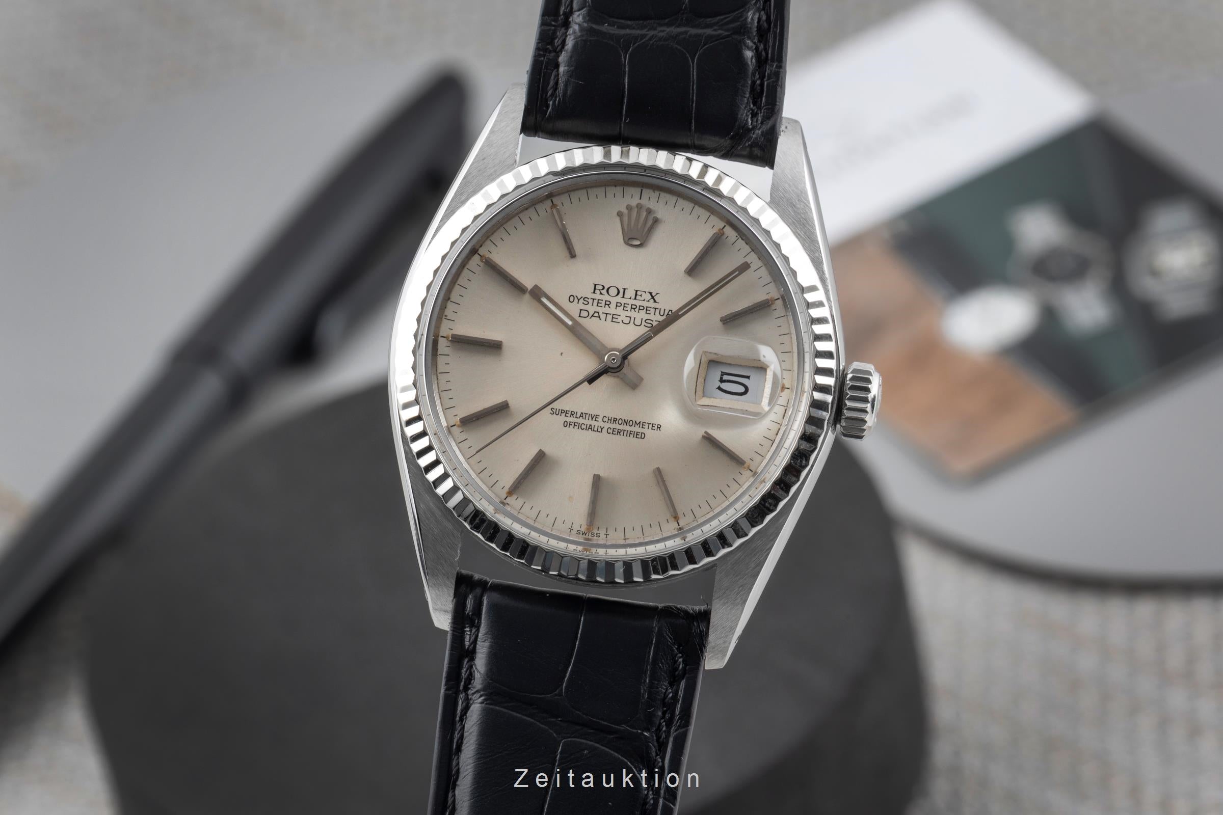 Rolex Datejust steel / white gold automatic men's watch 16014 Vintage  [2604470]