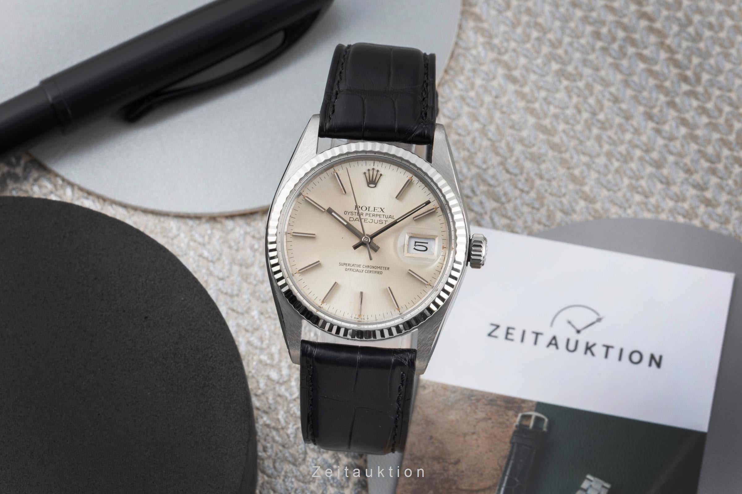 Rolex Datejust steel / white gold automatic men's watch 16014 Vintage  [2604470]