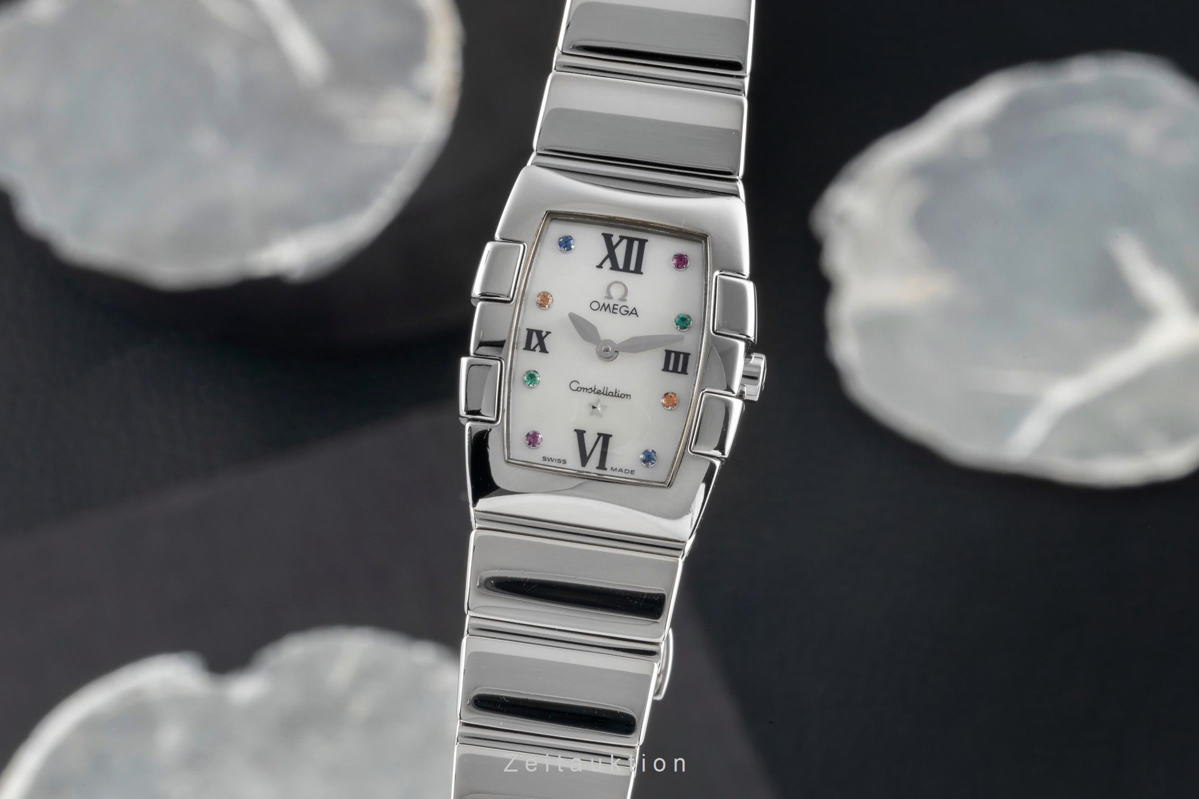 Omega Constellation acero cuarzo reloj para damas  1584.79.00  [2604481]