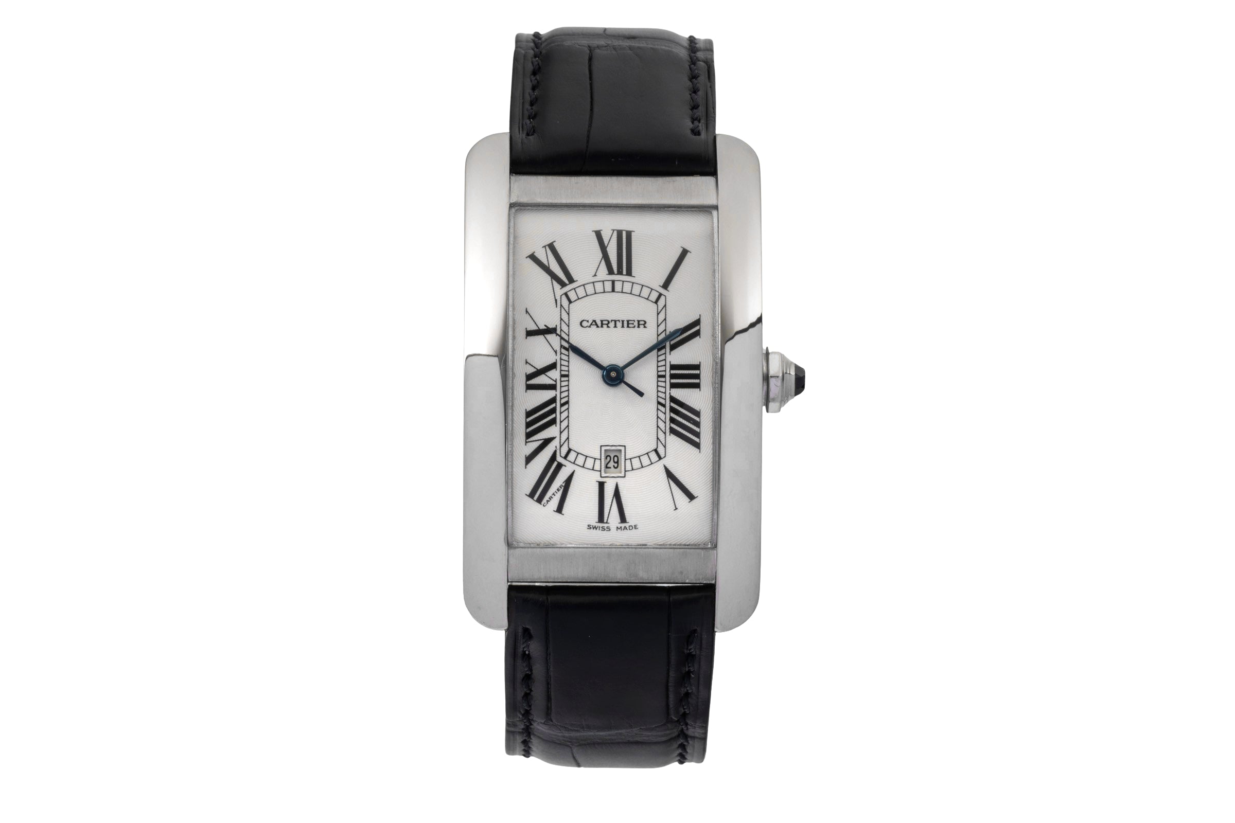 Cartier Tank Américaine 18 ct white gold automatic men's watch 1741  [2604489]