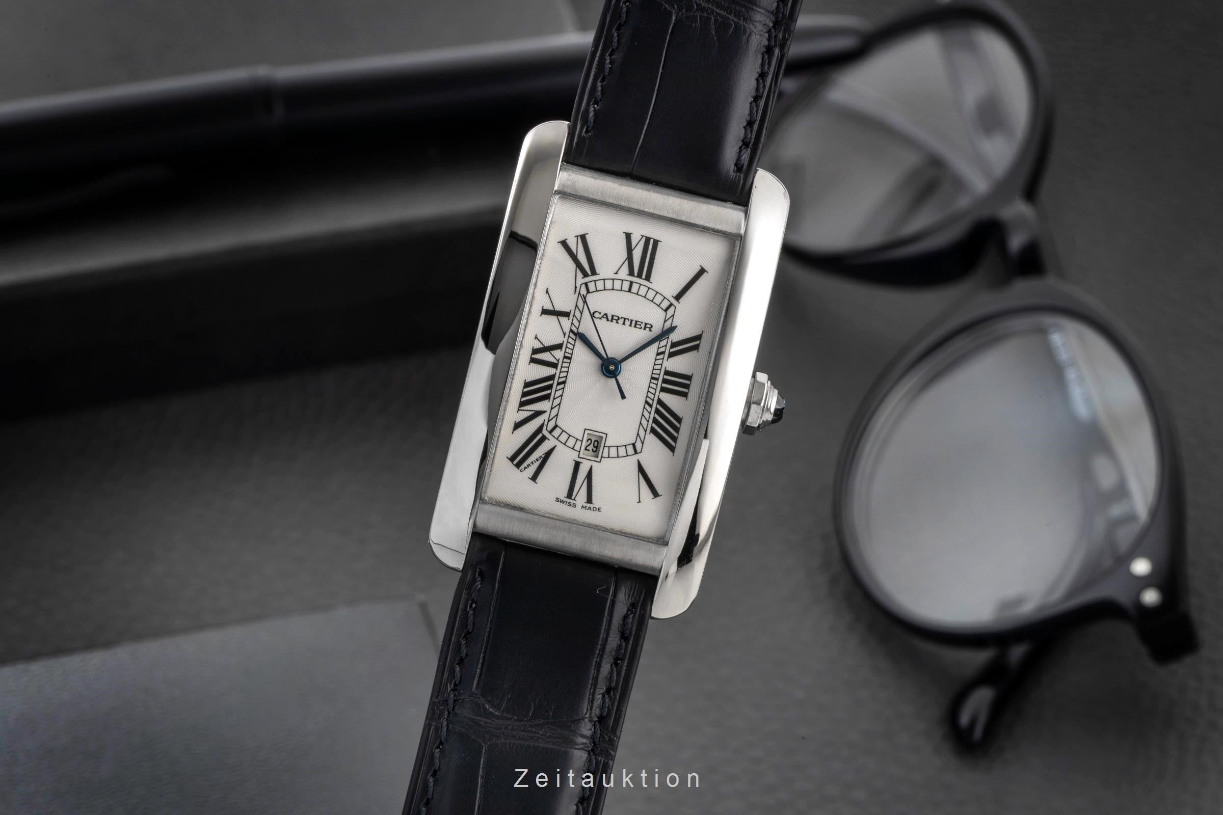 Cartier Tank Américaine 18 ct white gold automatic men's watch 1741  [2604489]