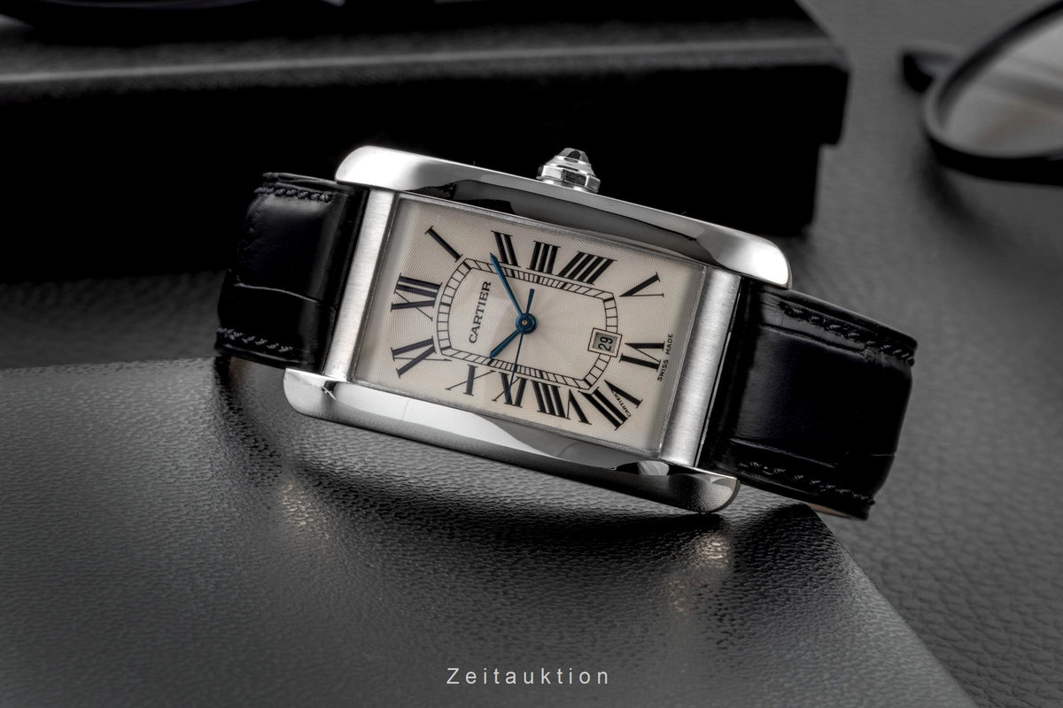 Cartier Tank Américaine 18 ct white gold automatic men's watch 1741  [2604489]