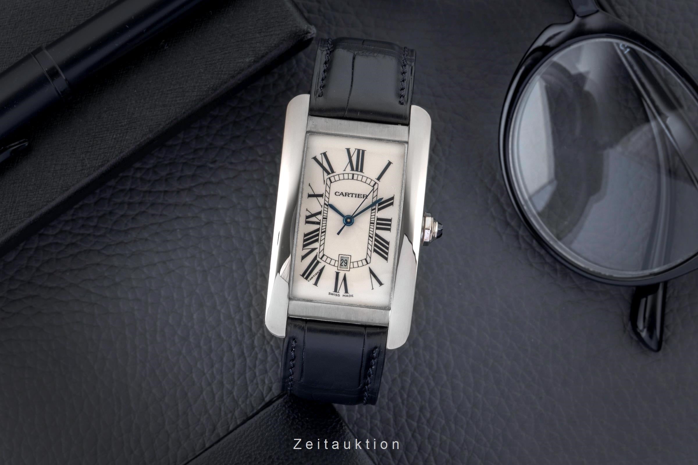 Cartier Tank Américaine 18 ct white gold automatic men's watch 1741  [2604489]