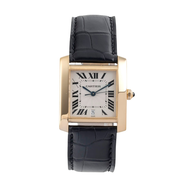 Cartier Tank Francaise oro 18 ct automatismo orologio da uomo W50001R2  [2604497]