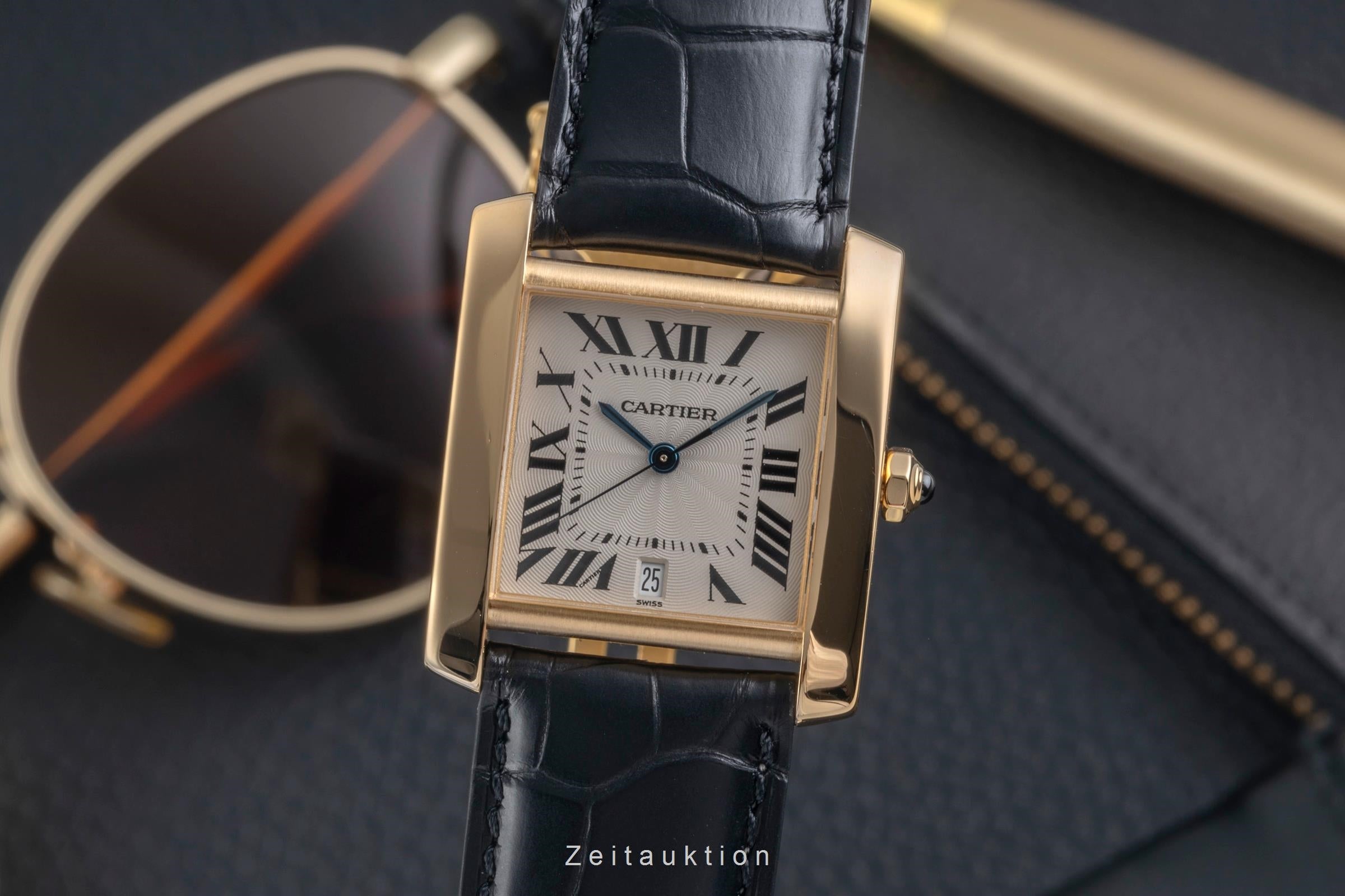 Cartier Tank Francaise oro 18 ct automatismo orologio da uomo W50001R2  [2604497]
