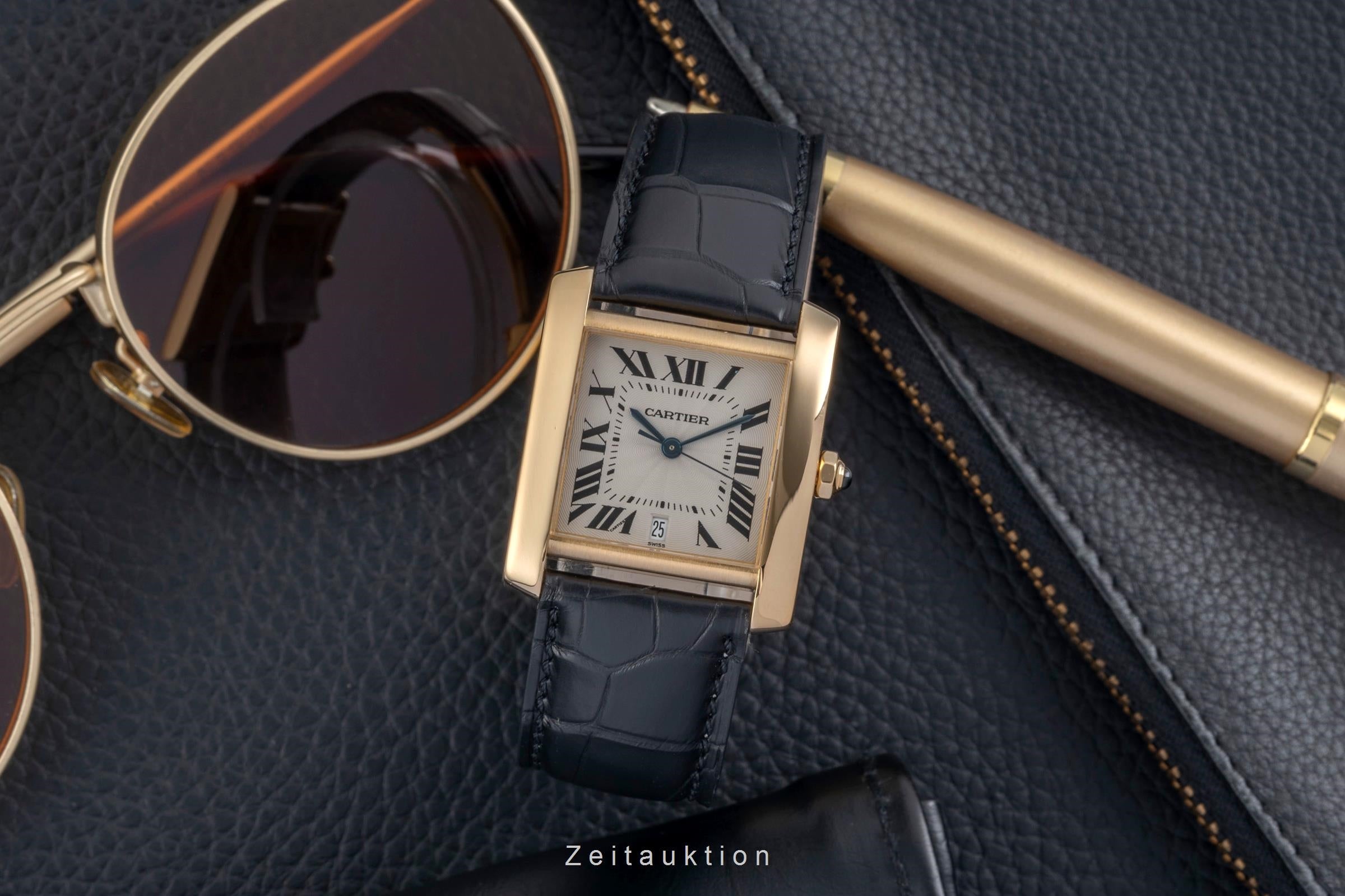 Cartier Tank Francaise oro 18 ct automatismo orologio da uomo W50001R2  [2604497]