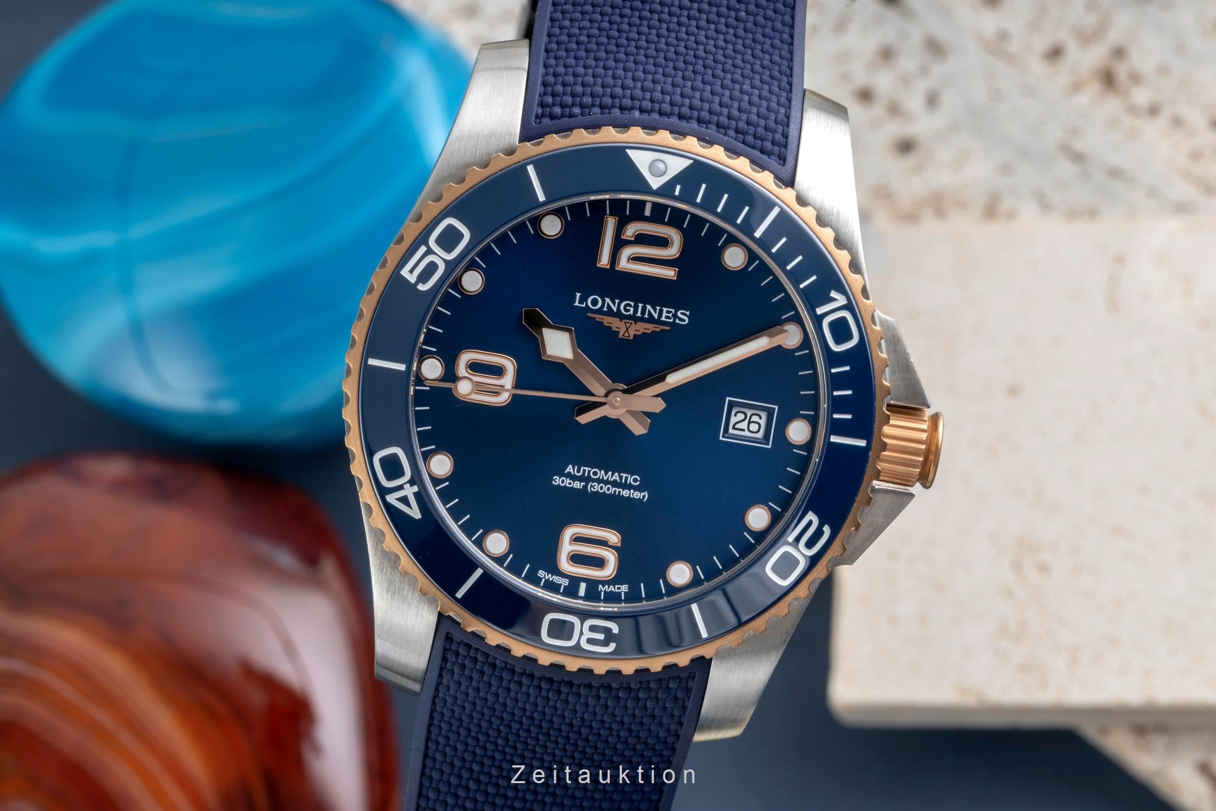 Longines Hydro Conquest Stahl Automatik Herrenuhr Ref. L3.781.3.98.9  B&P 2025 [2604503]
