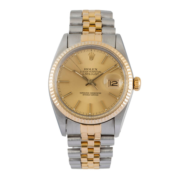 Rolex Datejust 36 Gold Dial Stahl / Gold Automatik Herrenuhr Ref. 16013  [2604505]