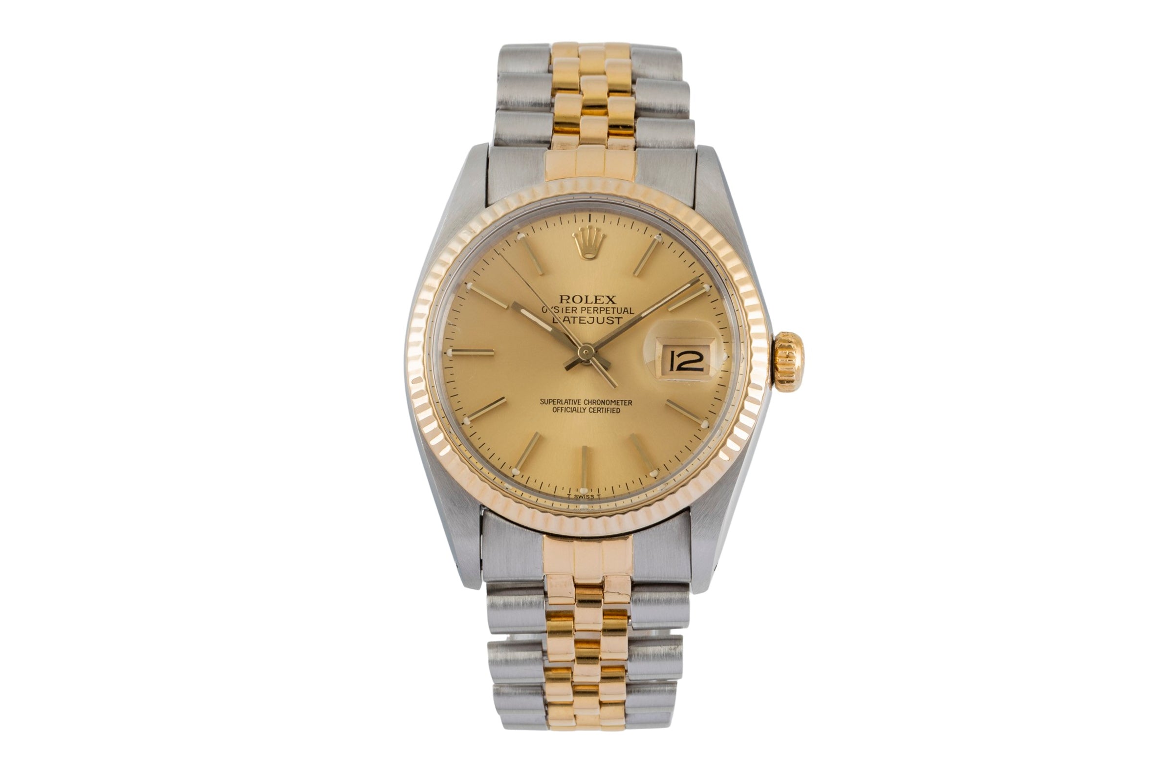 Rolex Datejust 36 Gold Dial Stahl / Gold Automatik Herrenuhr Ref. 16013  [2604505]