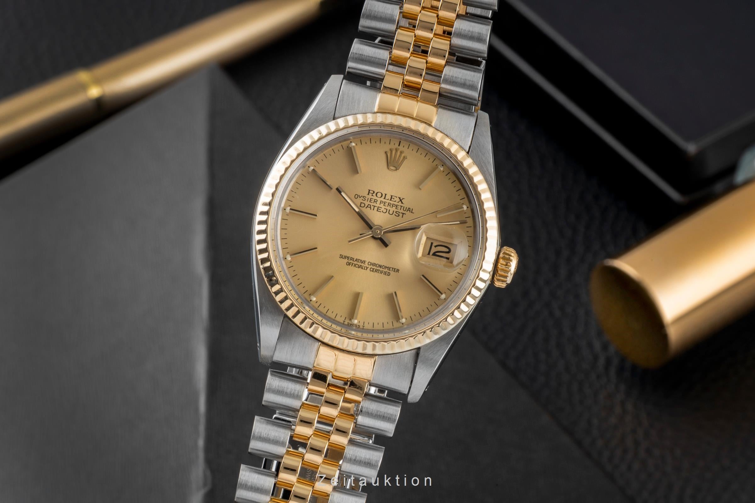 Rolex Datejust 36 Gold Dial Stahl / Gold Automatik Herrenuhr Ref. 16013  [2604505]