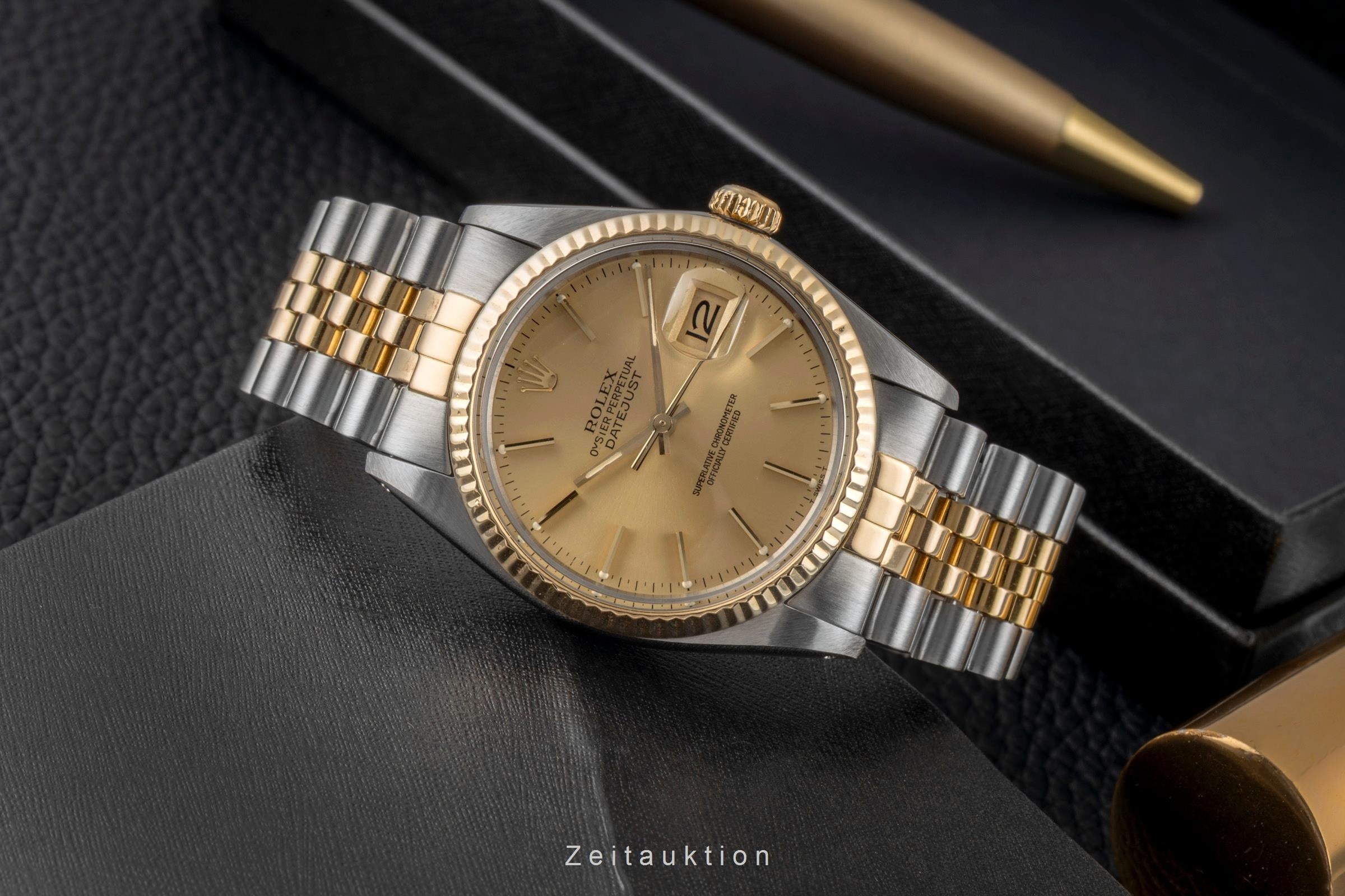 Rolex Datejust 36 Gold Dial Stahl / Gold Automatik Herrenuhr Ref. 16013  [2604505]