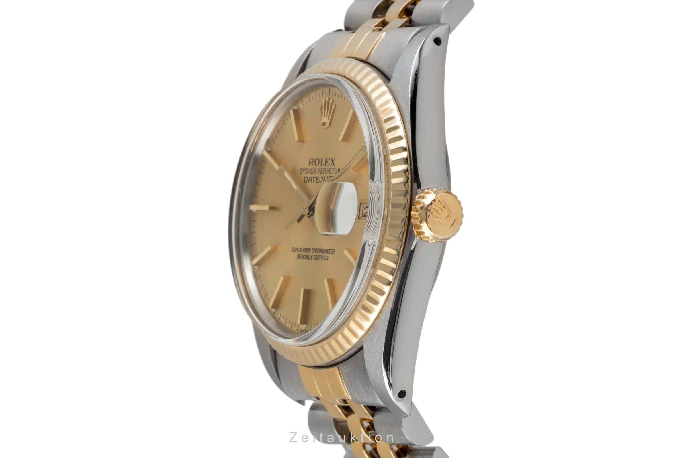 Rolex Datejust 36 Gold Dial Stahl / Gold Automatik Herrenuhr Ref. 16013  [2604505]