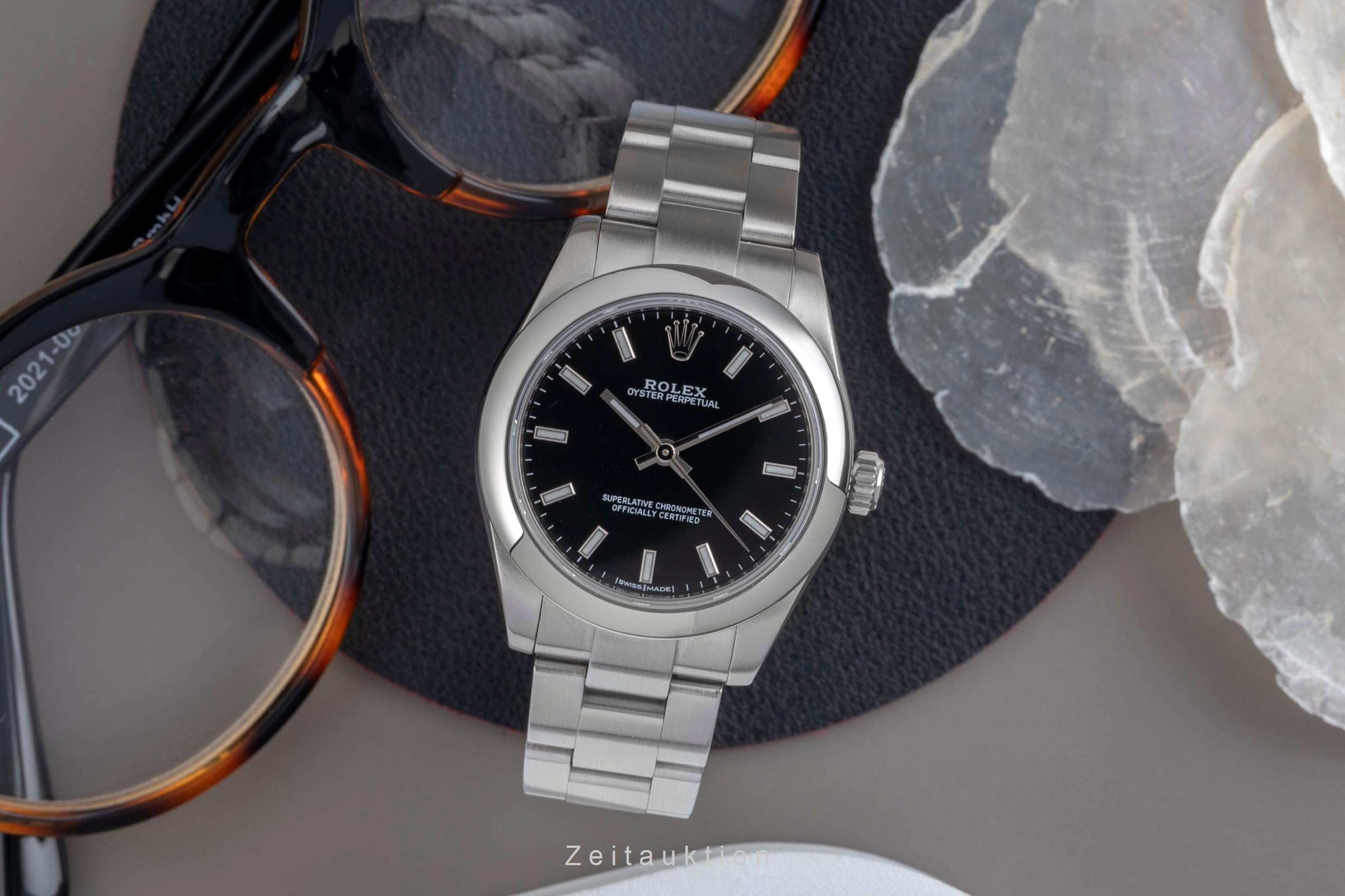 Rolex Oyster Perpetual acero automático reloj para damas  177200  [2604525]