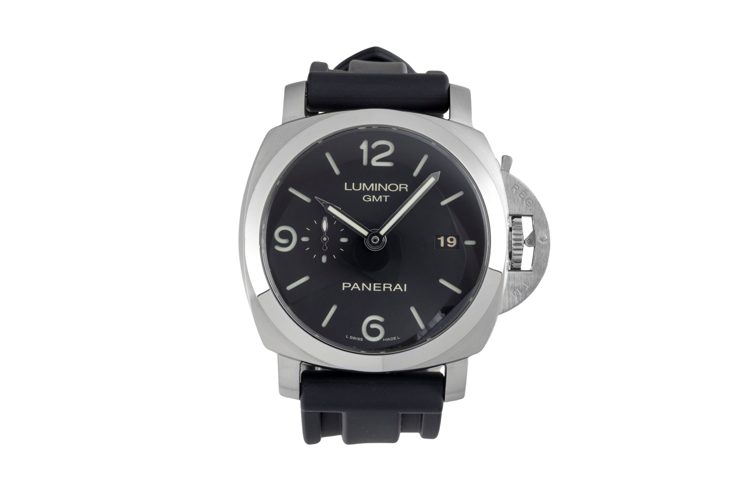 Panerai Luminor GMT acciaio automatismo orologio da uomo PAM00320 LP: 11000EUR  [2604527]