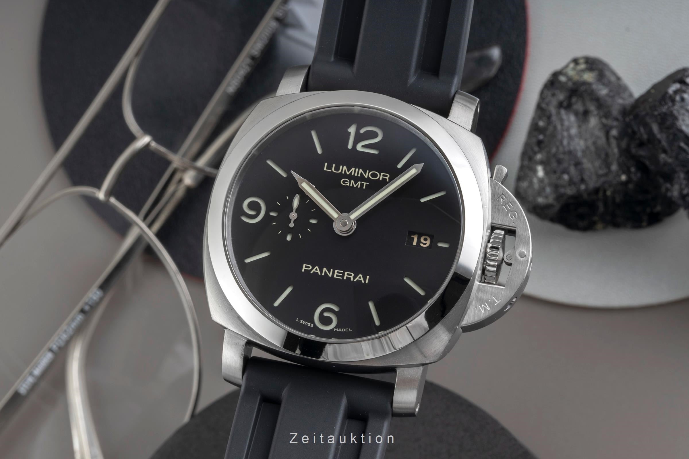 Panerai Luminor GMT acciaio automatismo orologio da uomo PAM00320 LP: 11000EUR  [2604527]