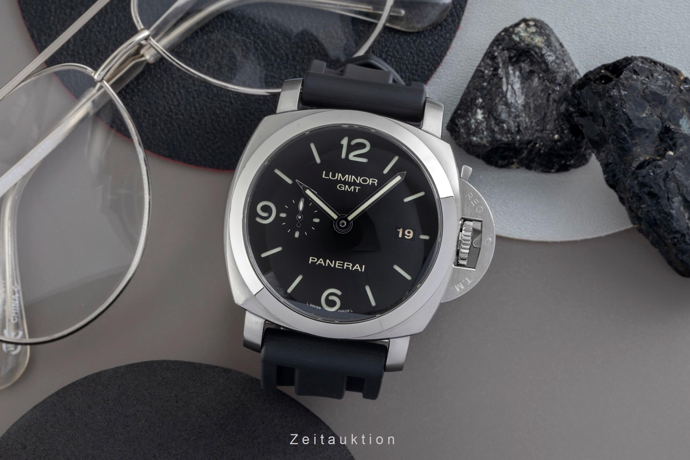 Panerai Luminor GMT acciaio automatismo orologio da uomo PAM00320 LP: 11000EUR  [2604527]