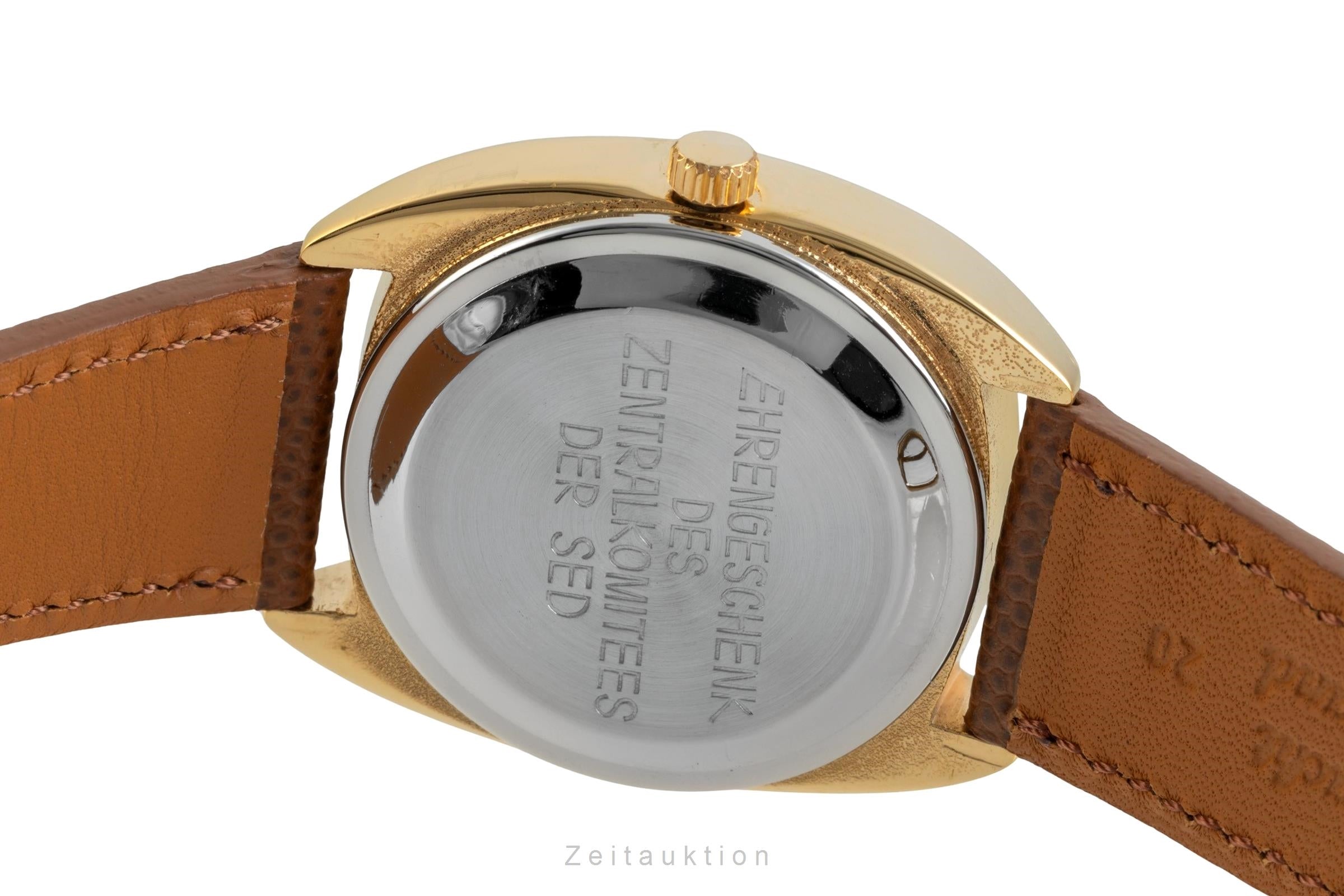 Glashütte Spezichron latón bañado en oro automático reloj para caballeros Vintage  [2604528]