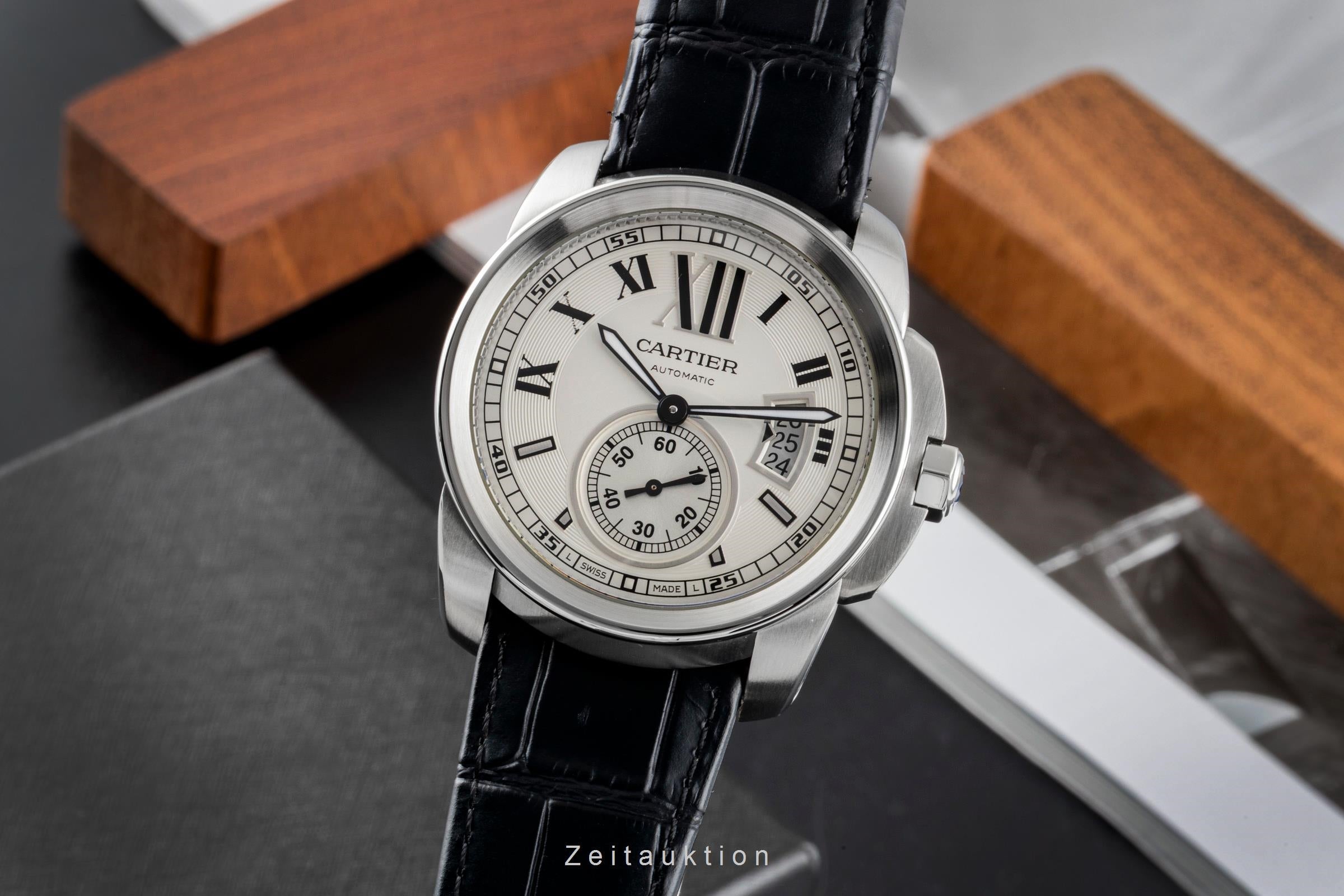 Cartier Calibre de Cartier acero automático reloj para caballeros W7100037  [2604531]