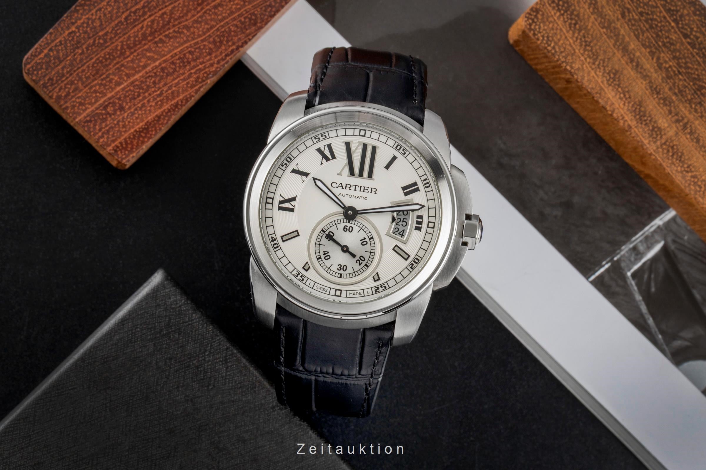 Cartier Calibre de Cartier acero automático reloj para caballeros W7100037  [2604531]