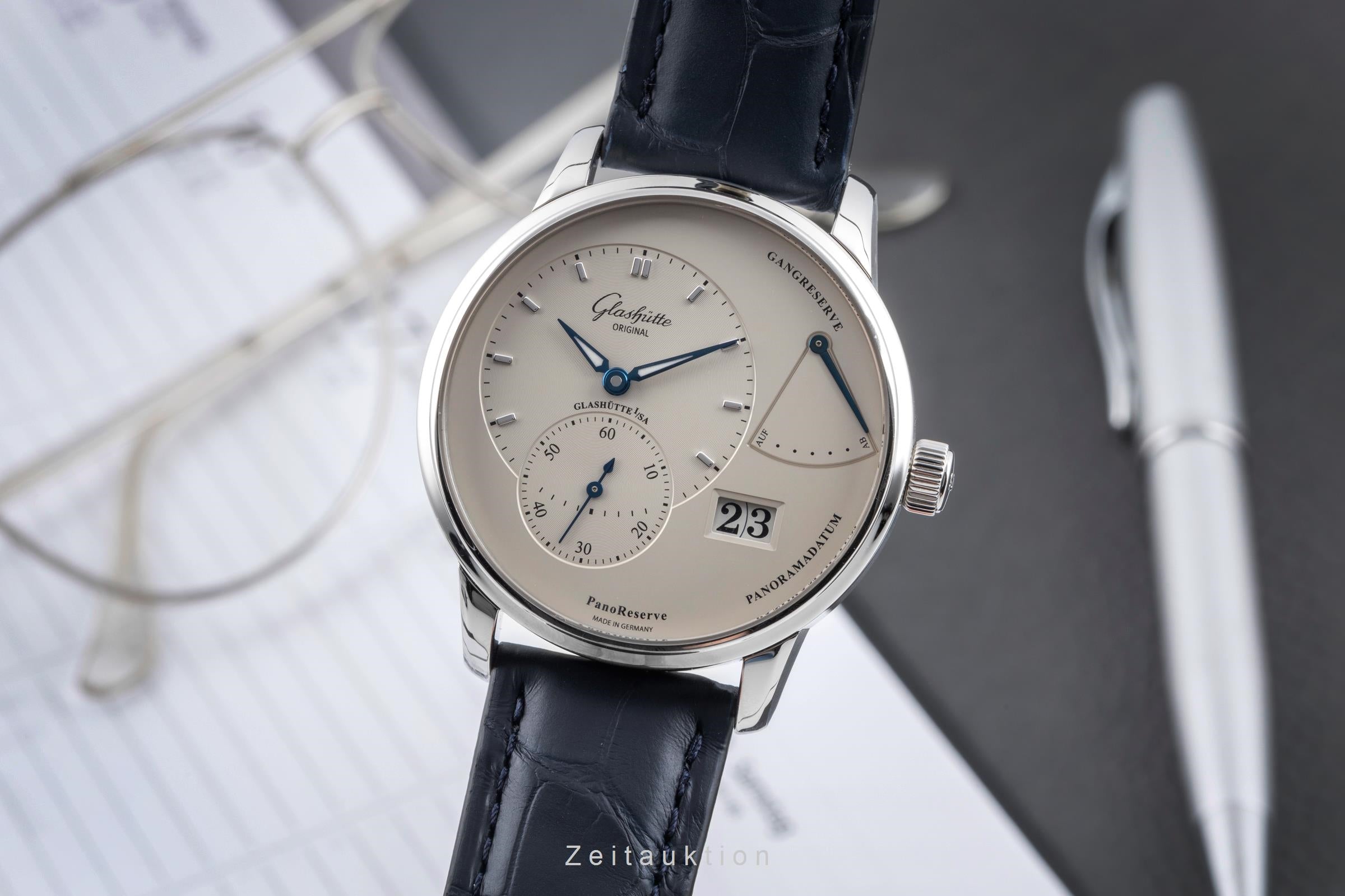 Glashütte PanoMaticReserve steel manual winding men's watch 1-65-01-22-12-04 LP: 11800EUR  [2604534]